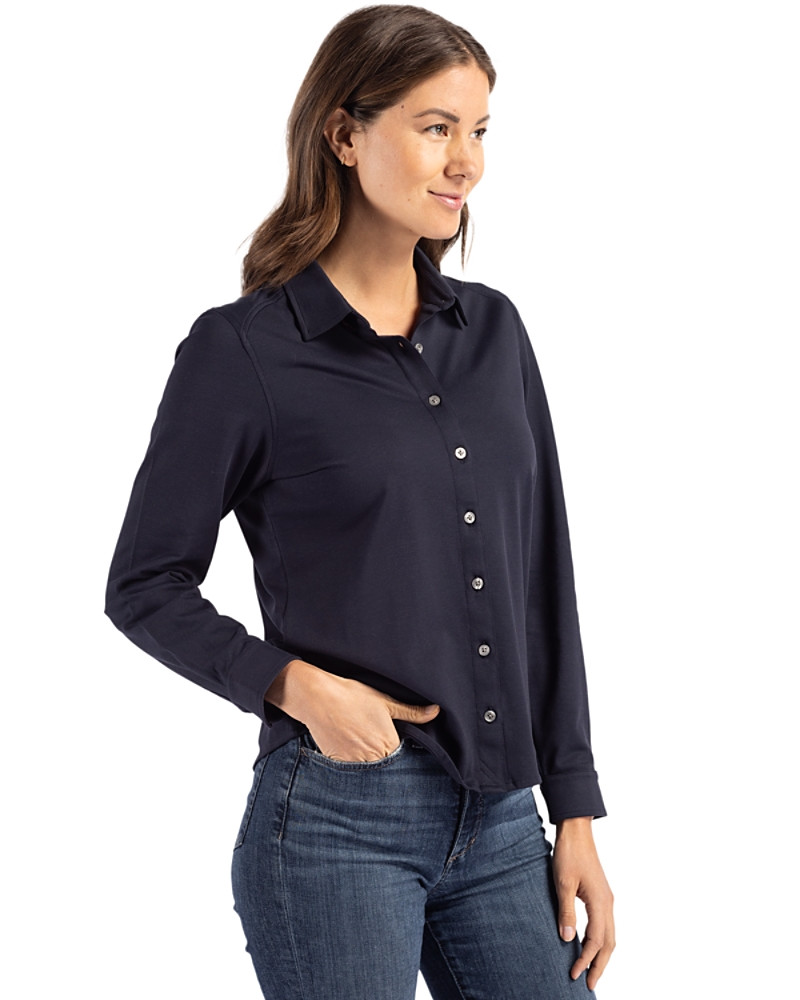 Advantage Recycled Cotton-Blend Pique Button Down Shirt alternate view
