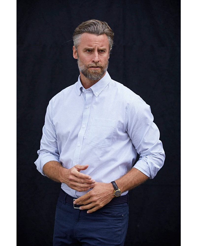 Easy Care Stretch Oxford Stripe Shirt alternate view