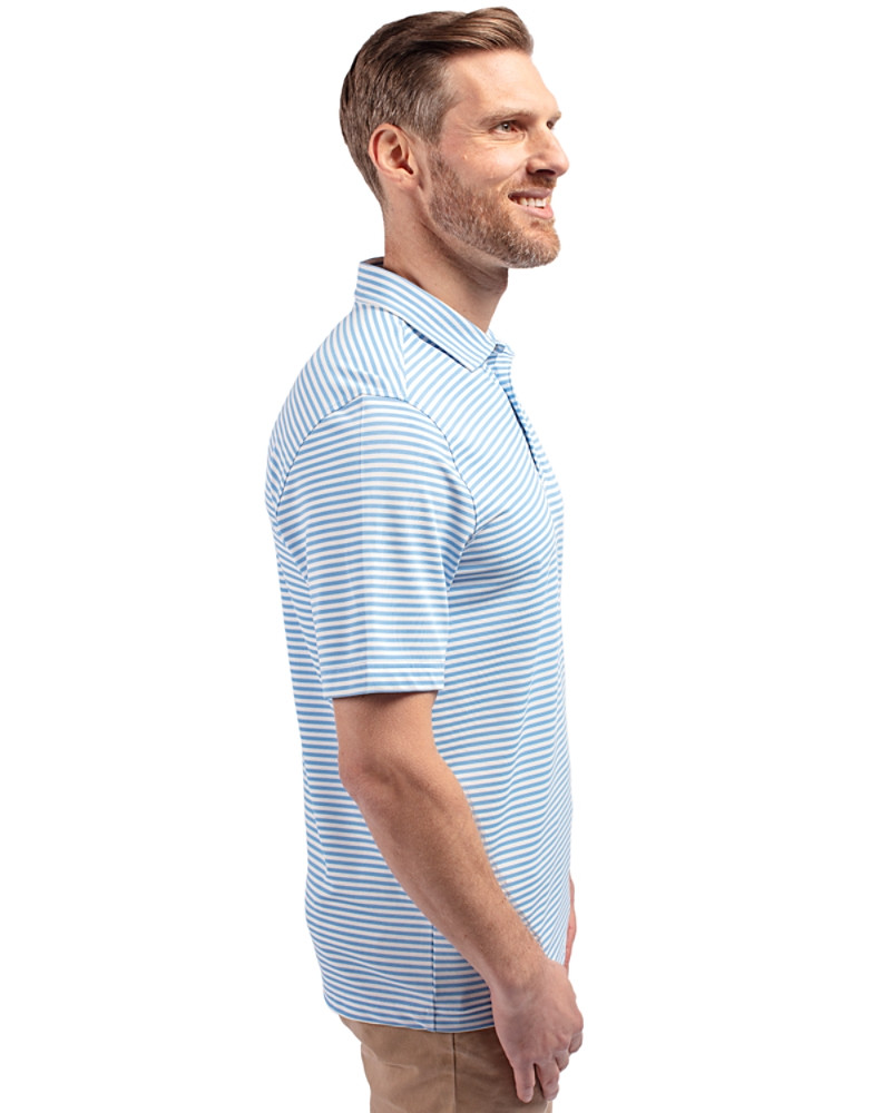Virtue Recycled Stripe Featherlight Pique Polo alternate view