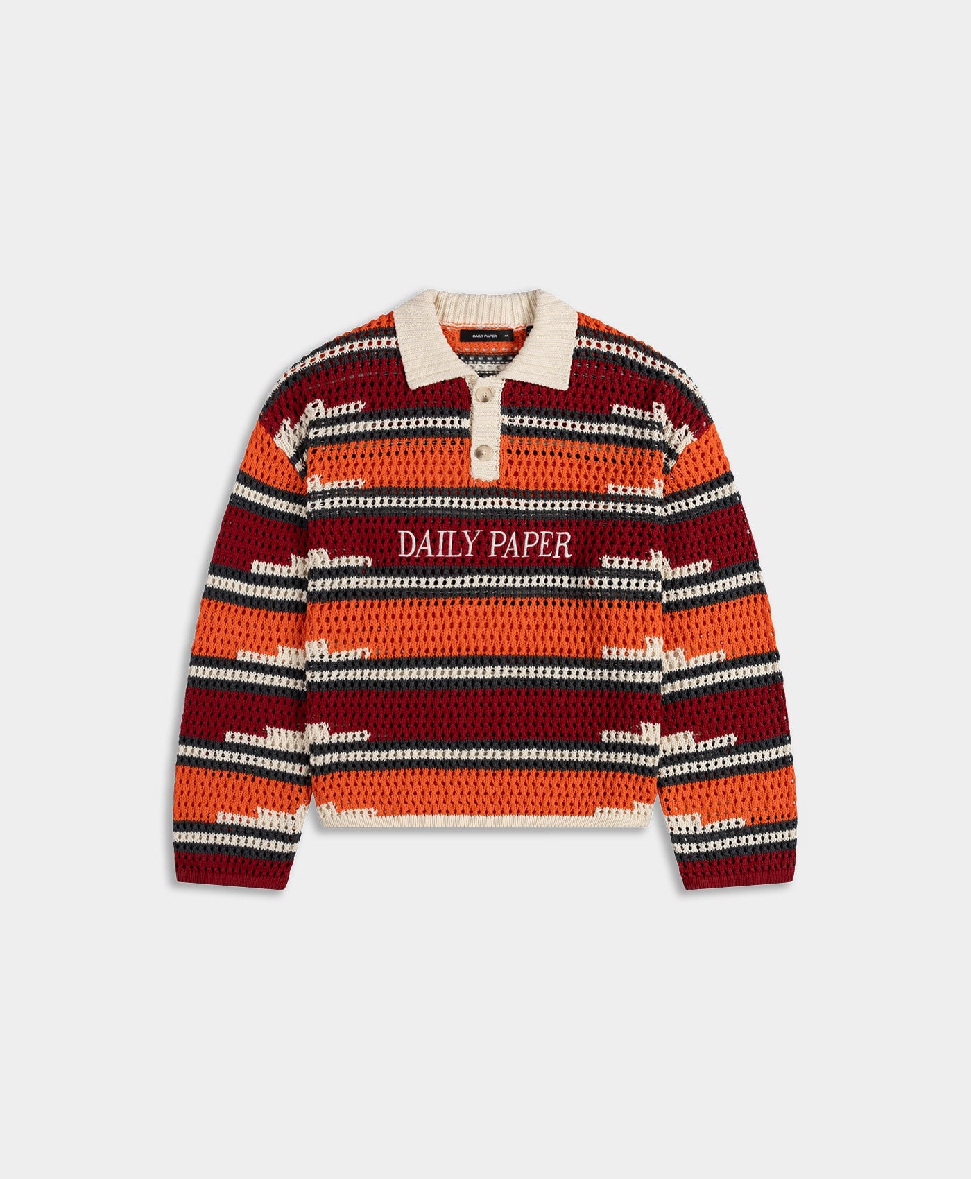 Kente Stripe Knit Polo