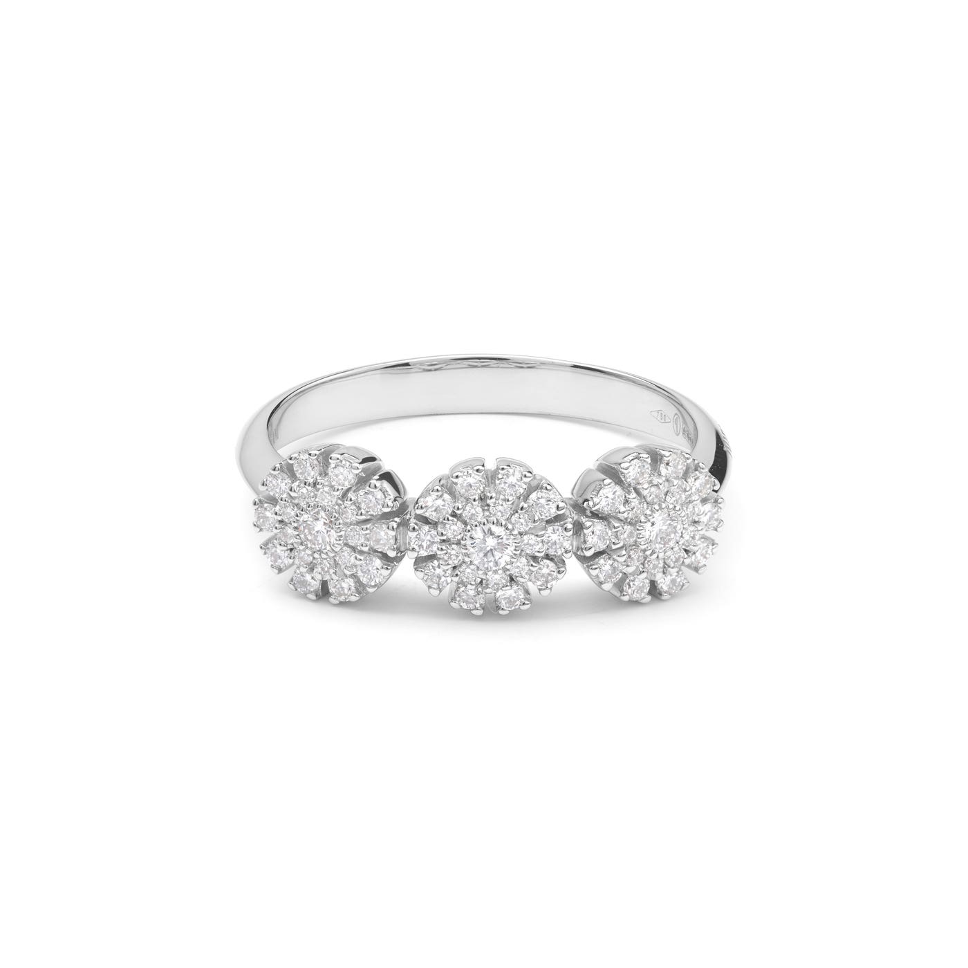 On-hand view of the three-flower motif