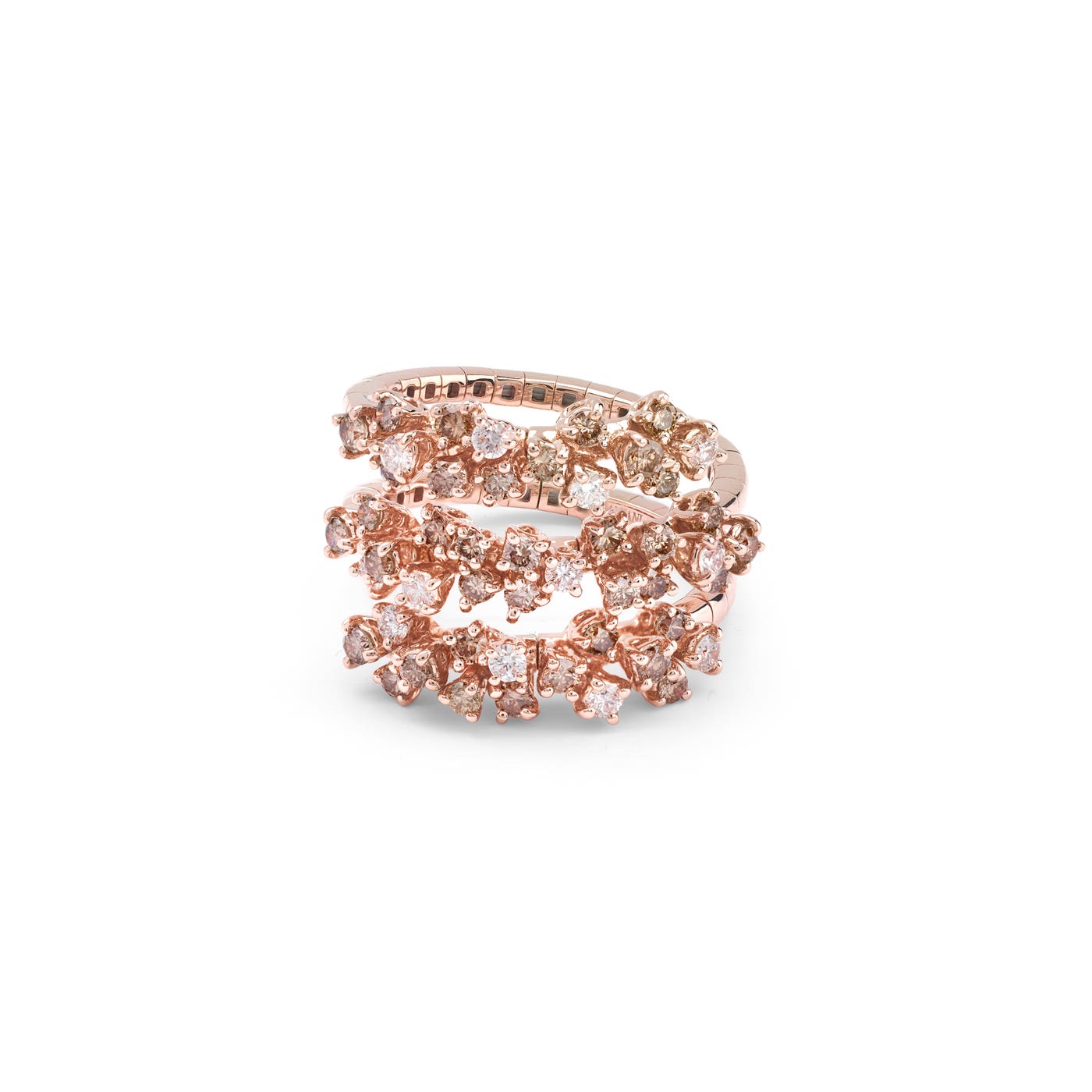 Mimosa ring worn across the hand