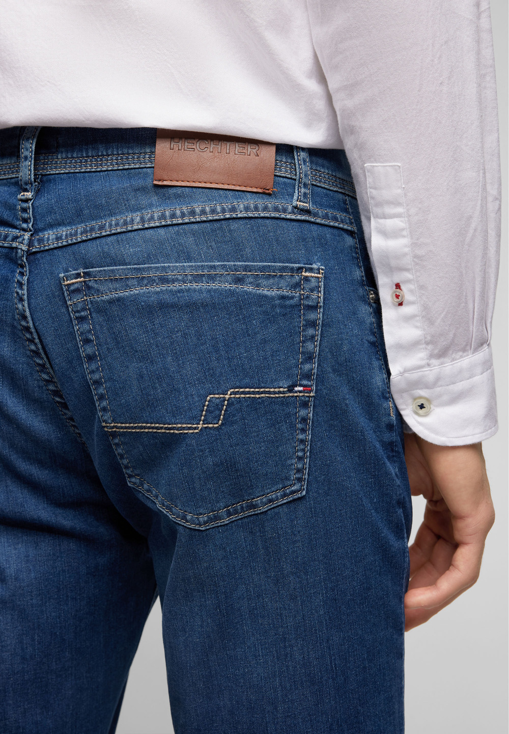 Waistband and coin pocket detail