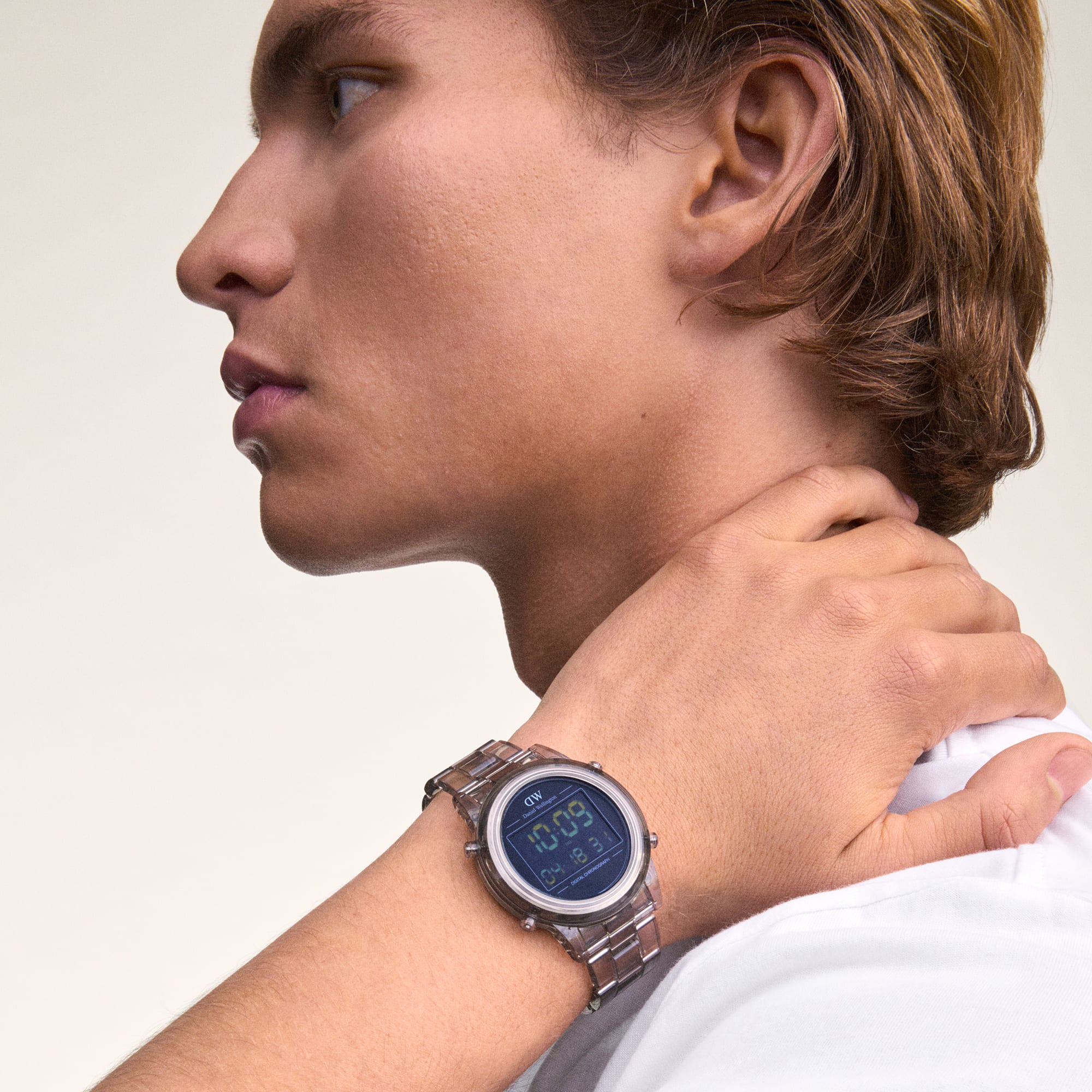 Retro Digital — wrist or scale view