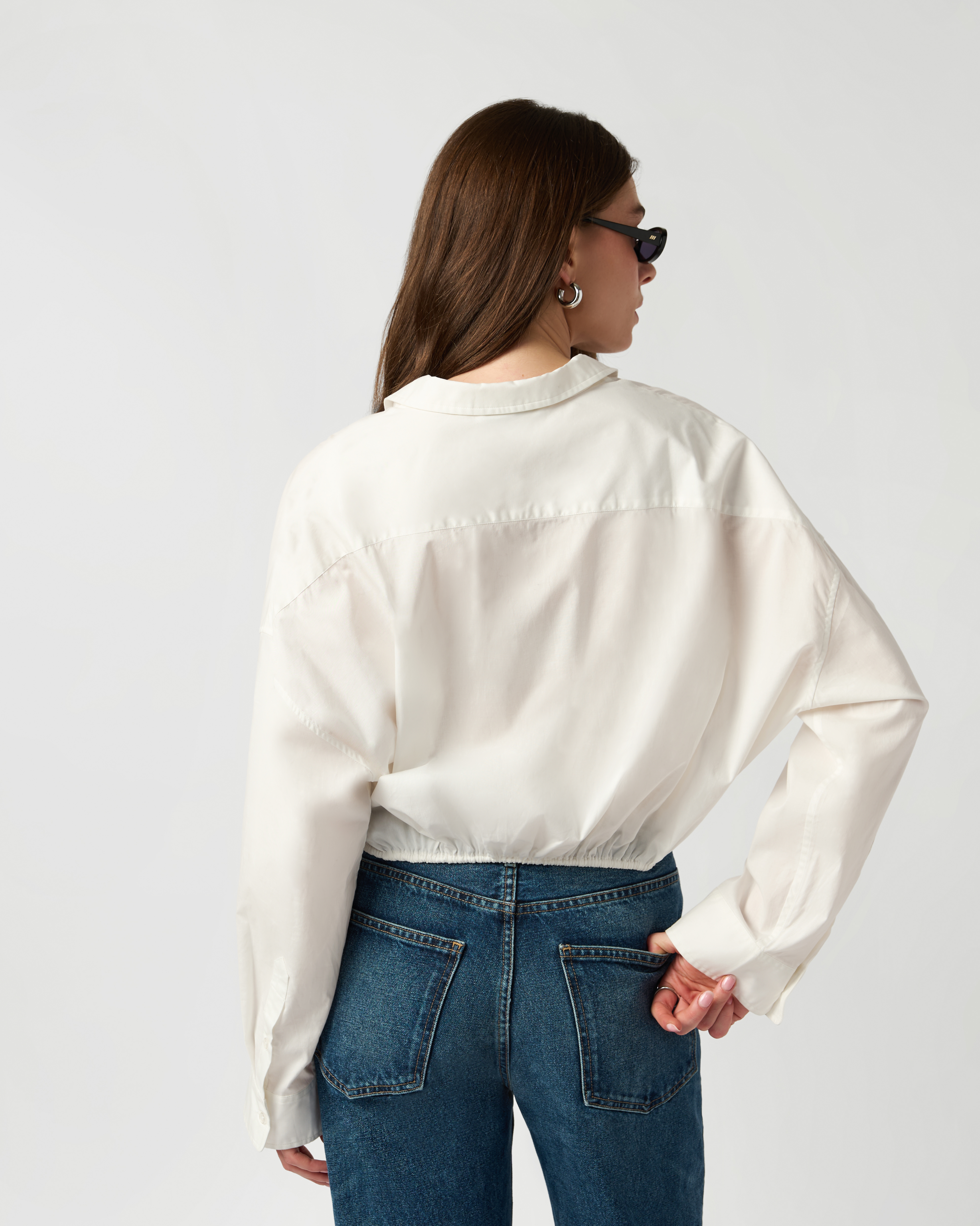 Bubble Button Up Poplin Shirt official angle 6