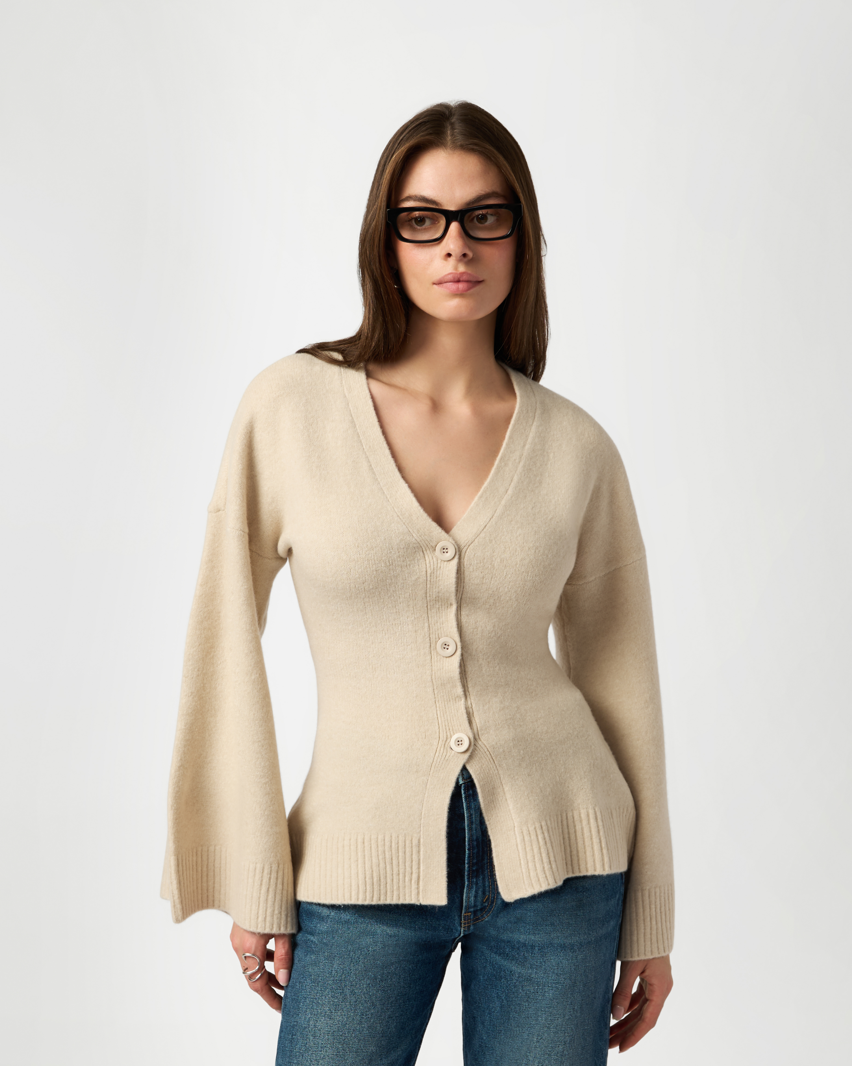 Cinched Waist Cardigan official angle 2