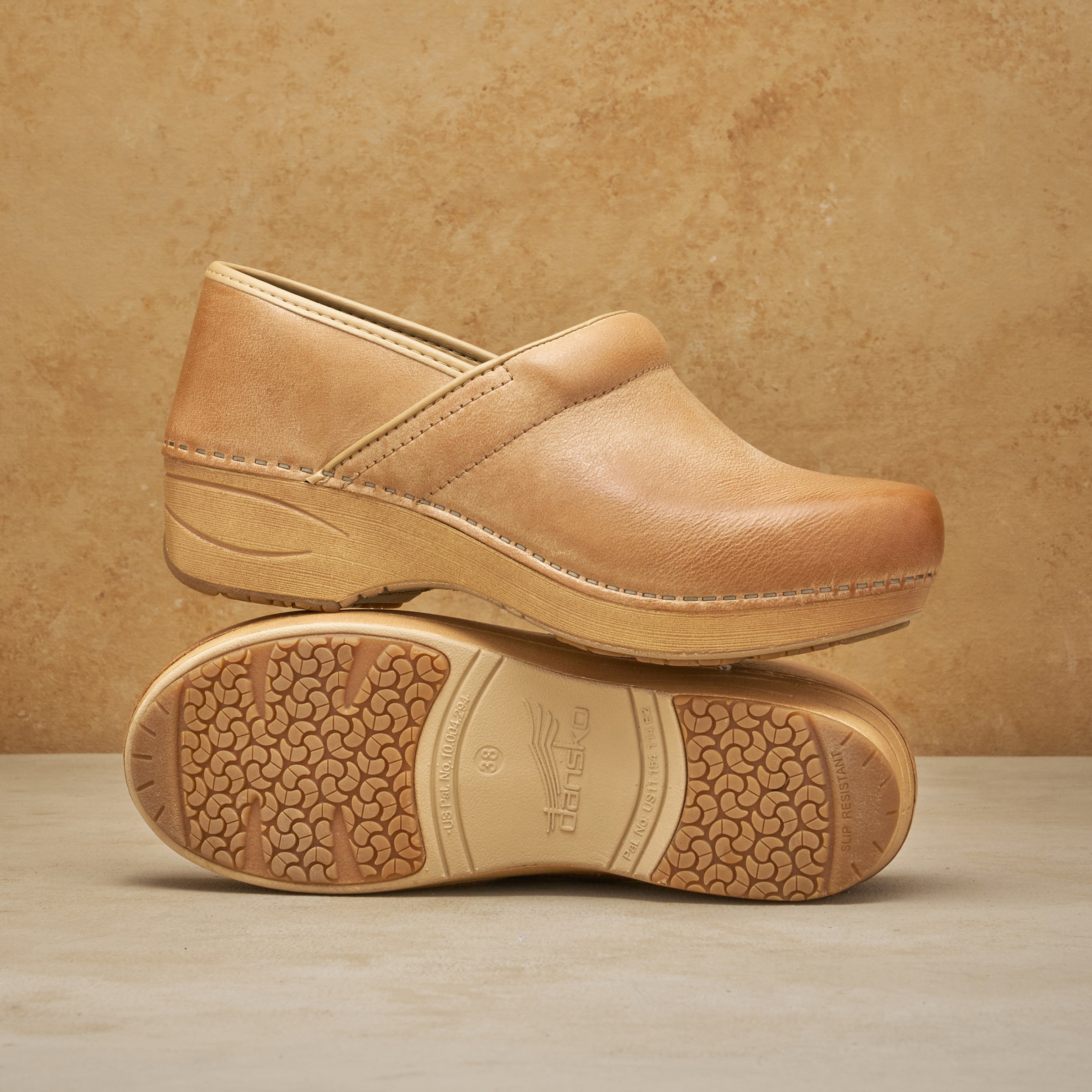 Lifestyle detail in honey leather