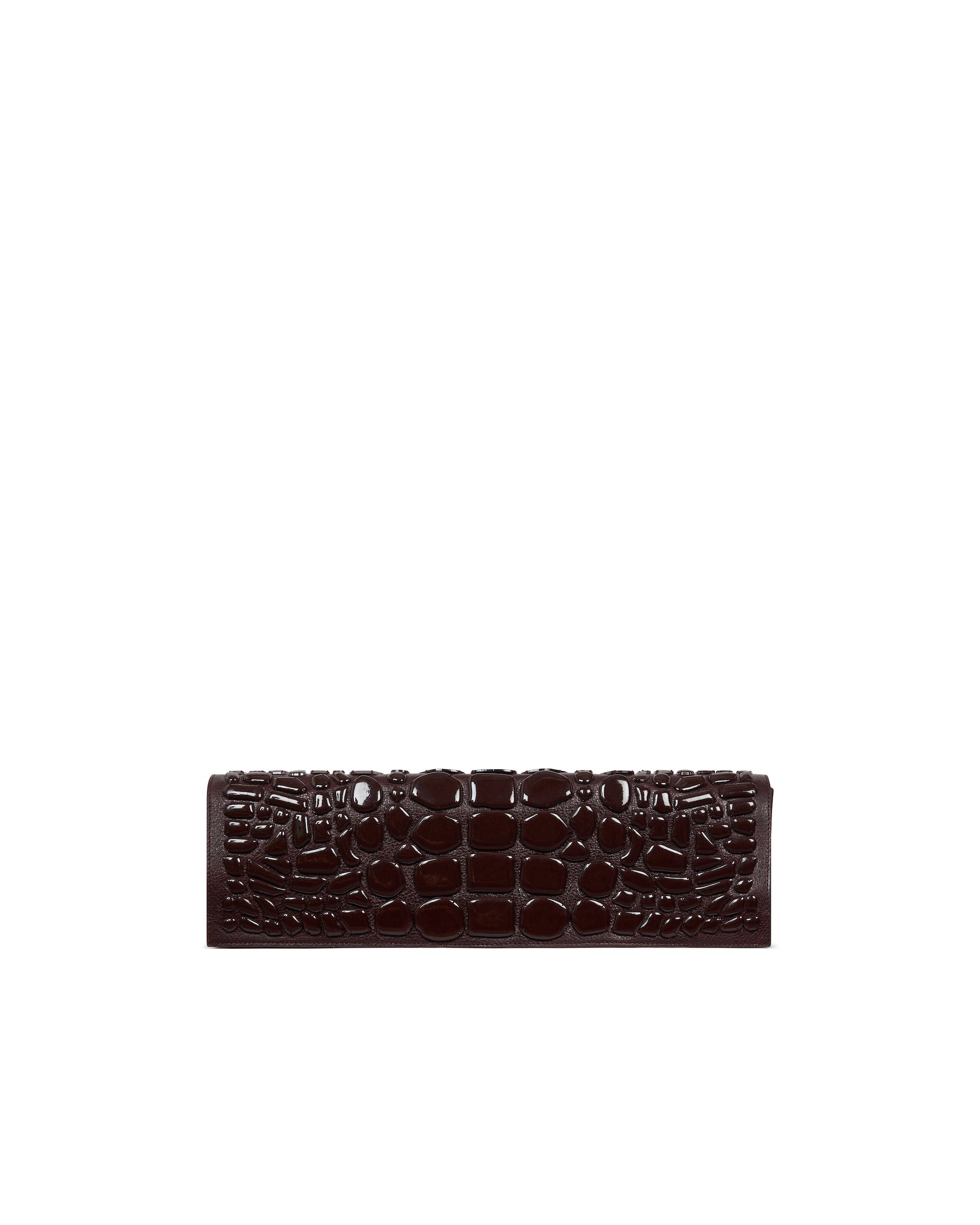 Croc Enamel Embroidery Clutch