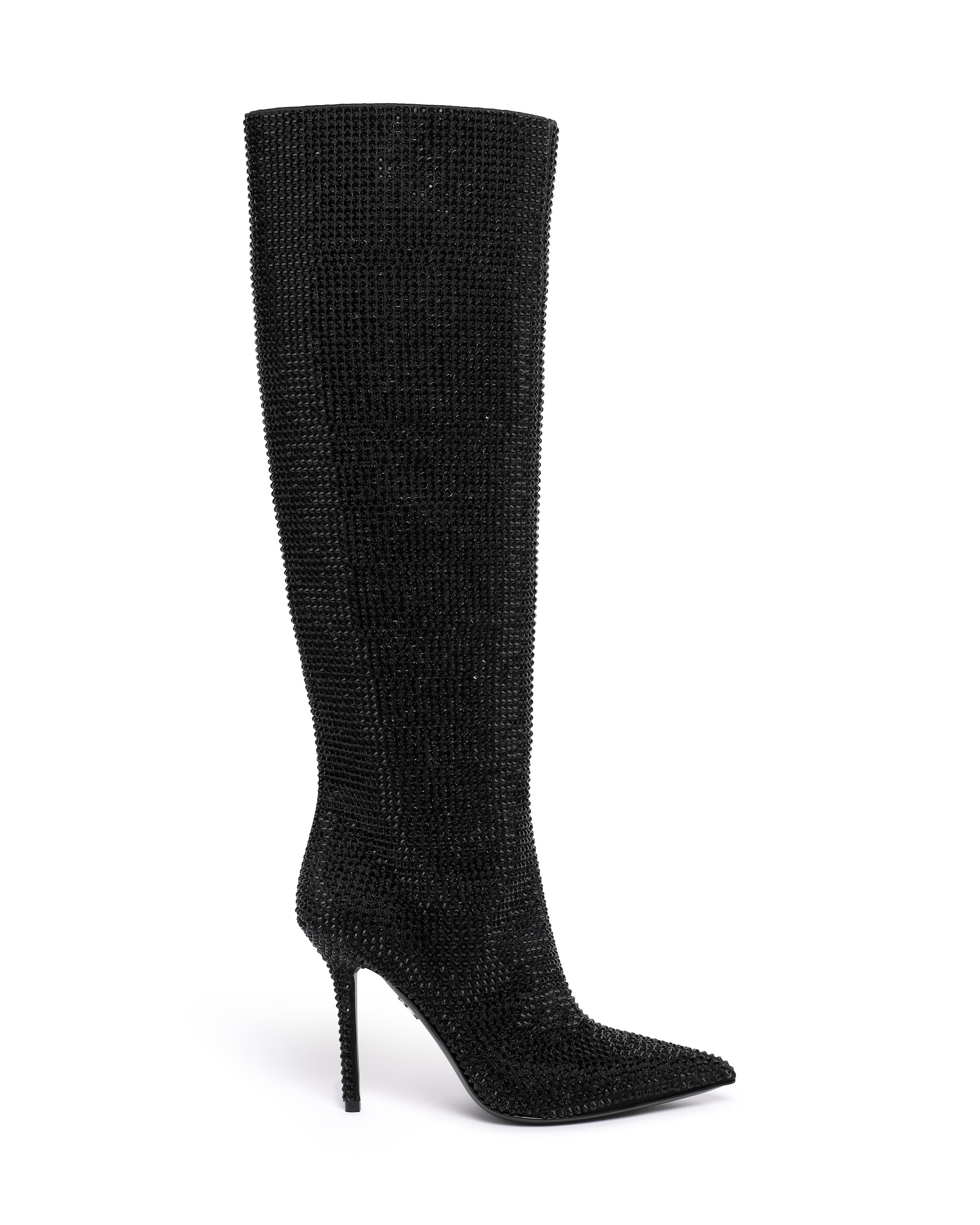 All-Over Crystal Knee-High Boots