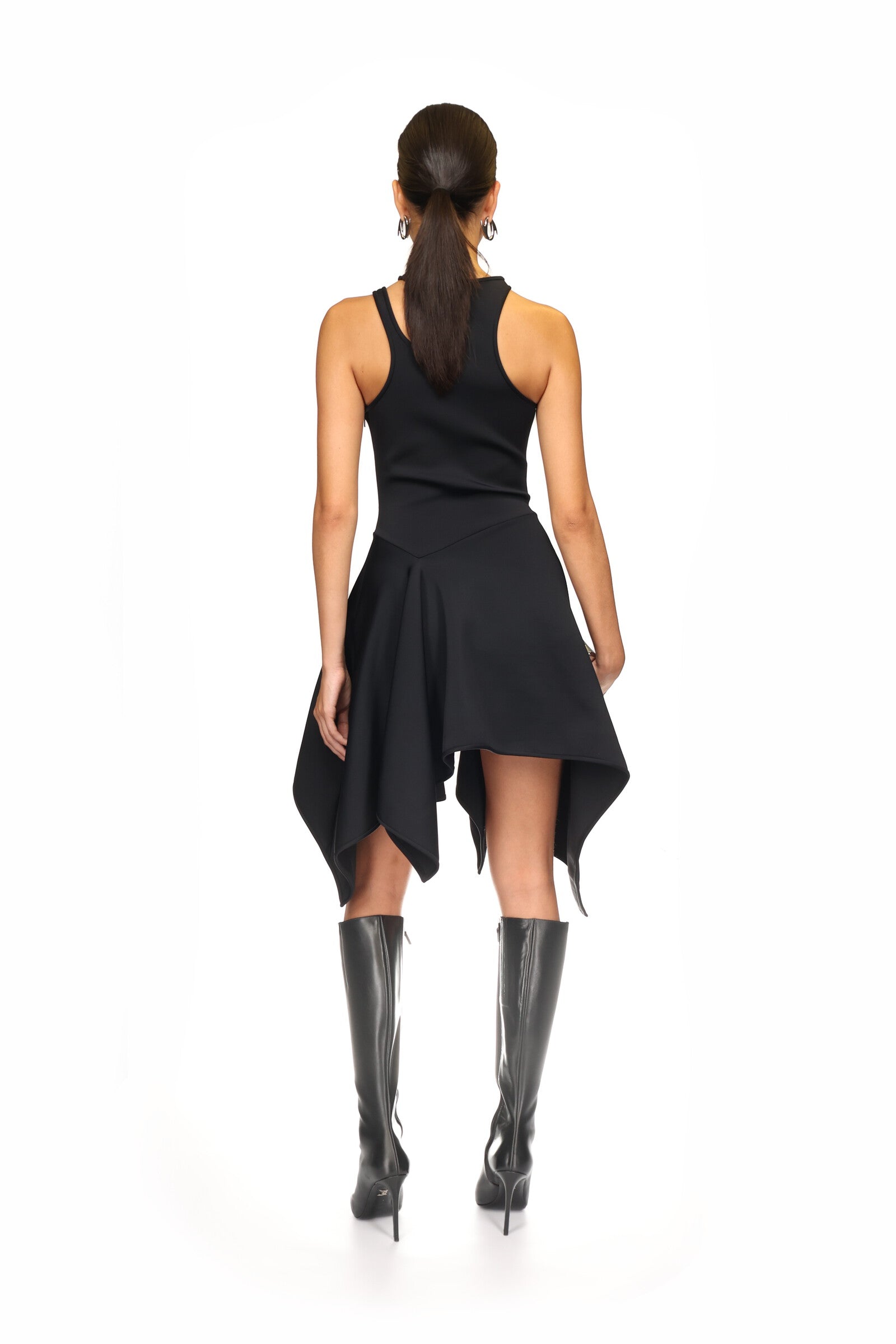 sleeveless neckline and cut-outs