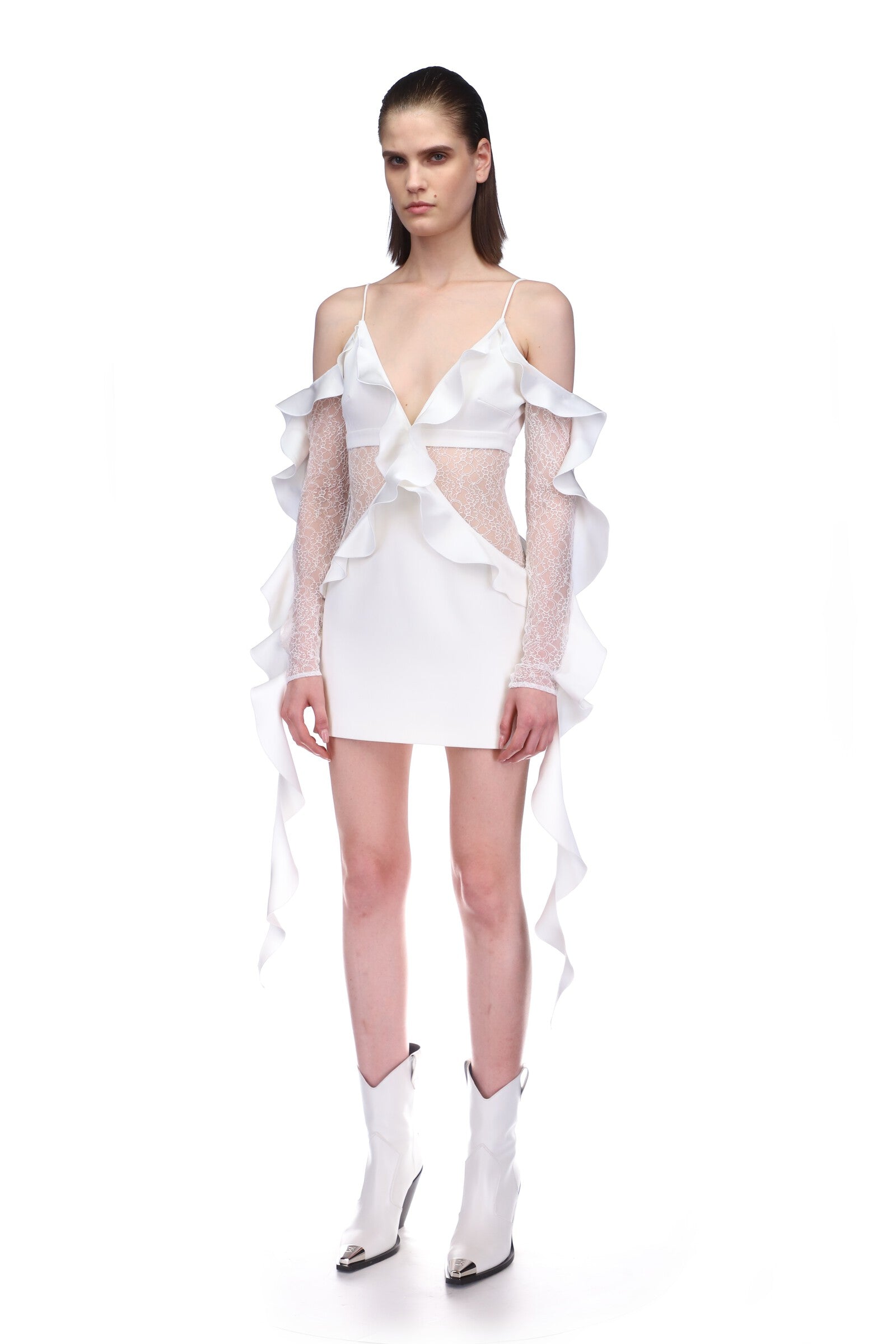 paired with mini dress