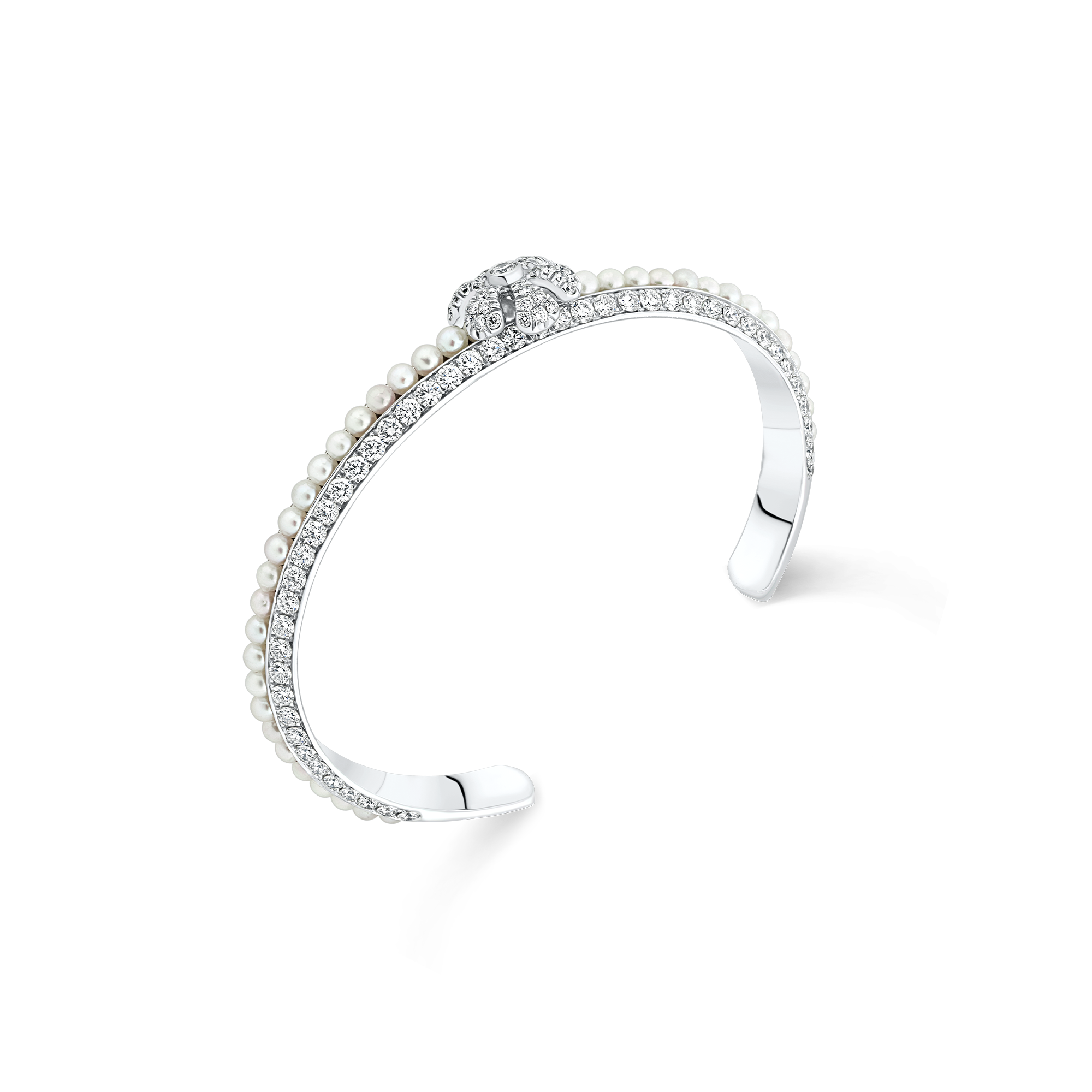 Pearl Rose flower bangle