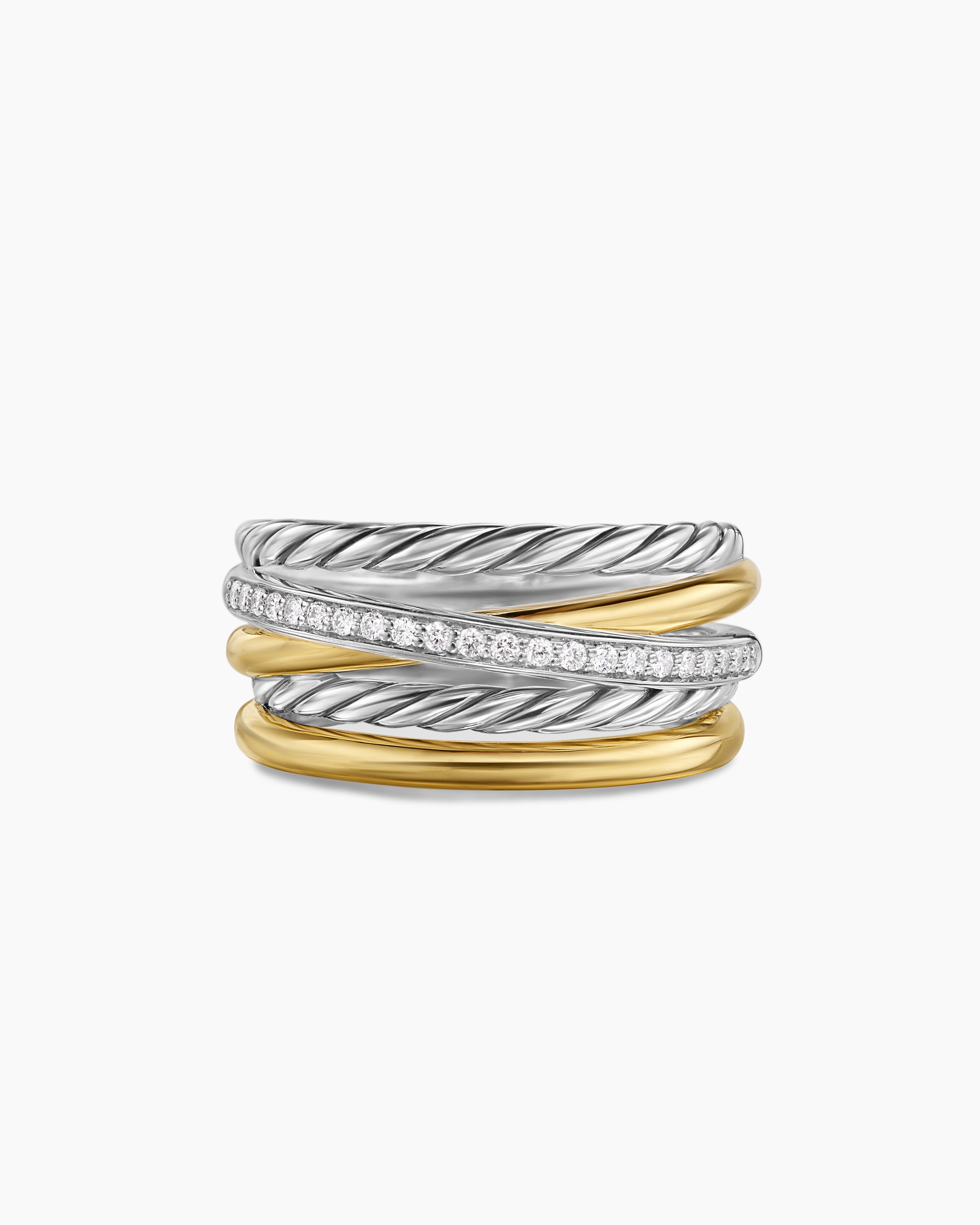 Crossover Five Row Ring, alternate detail view
