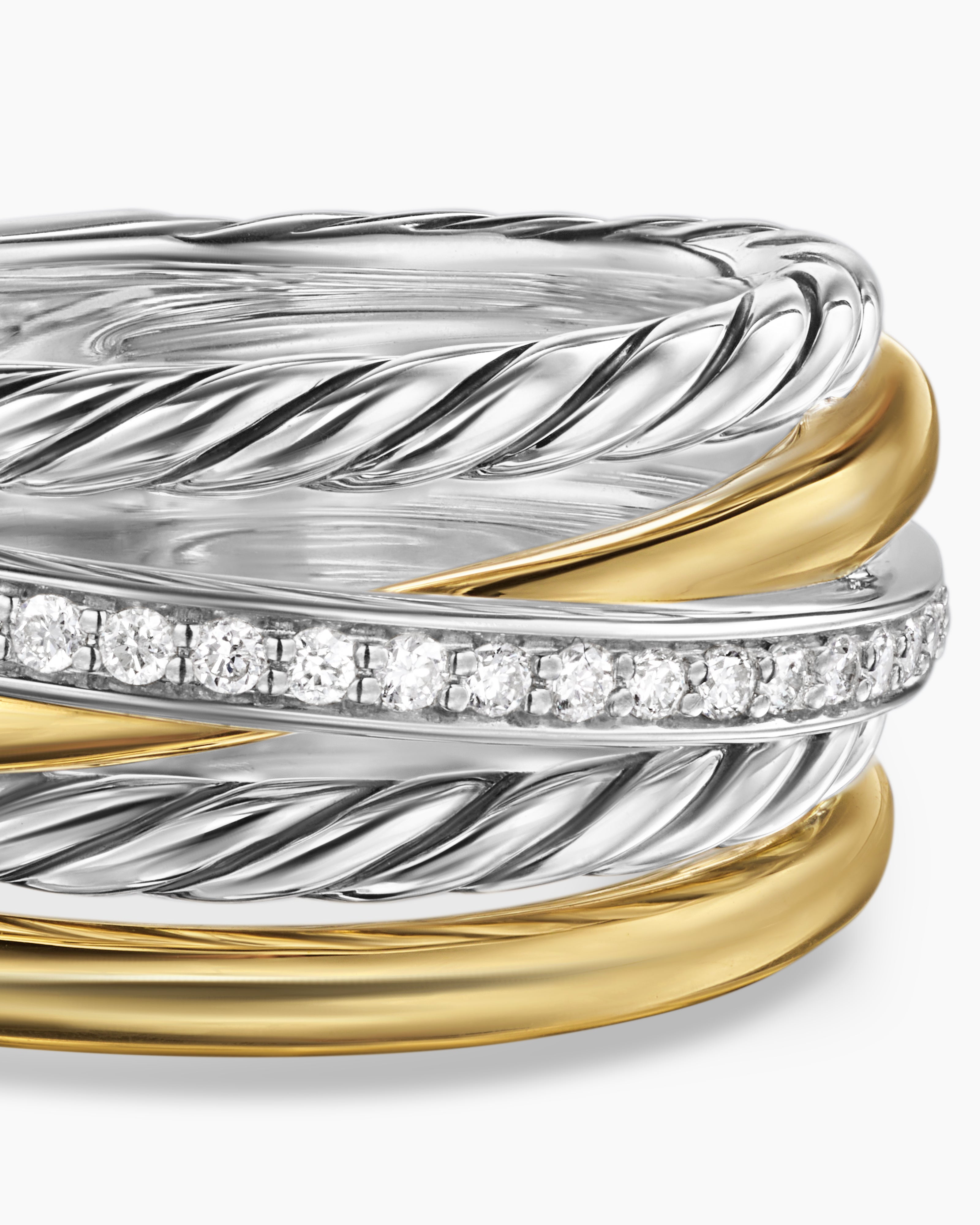 Crossover Five Row Ring, alternate detail view