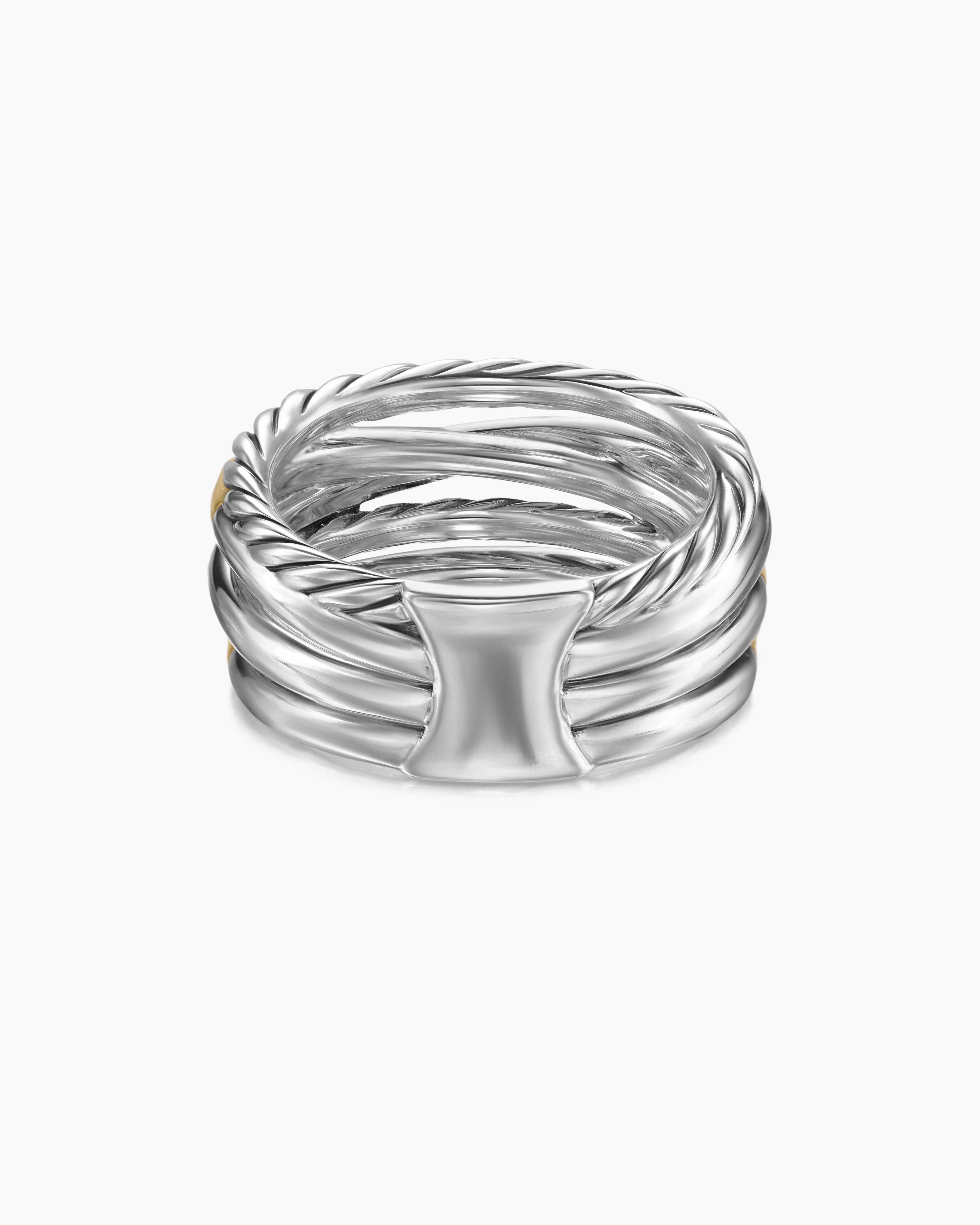 Crossover Five Row Ring, alternate detail view