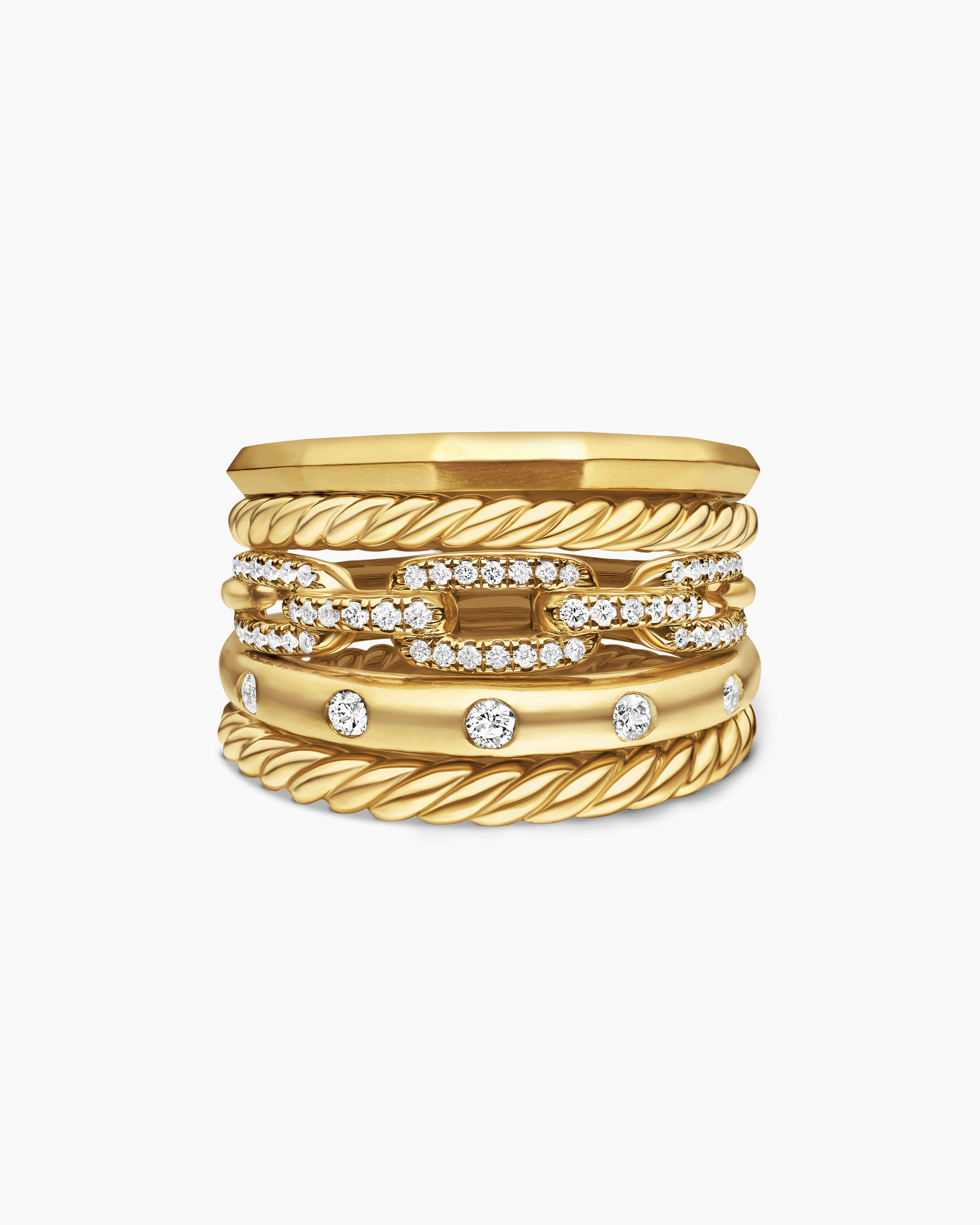 Stax Five Row Ring, alternate detail view