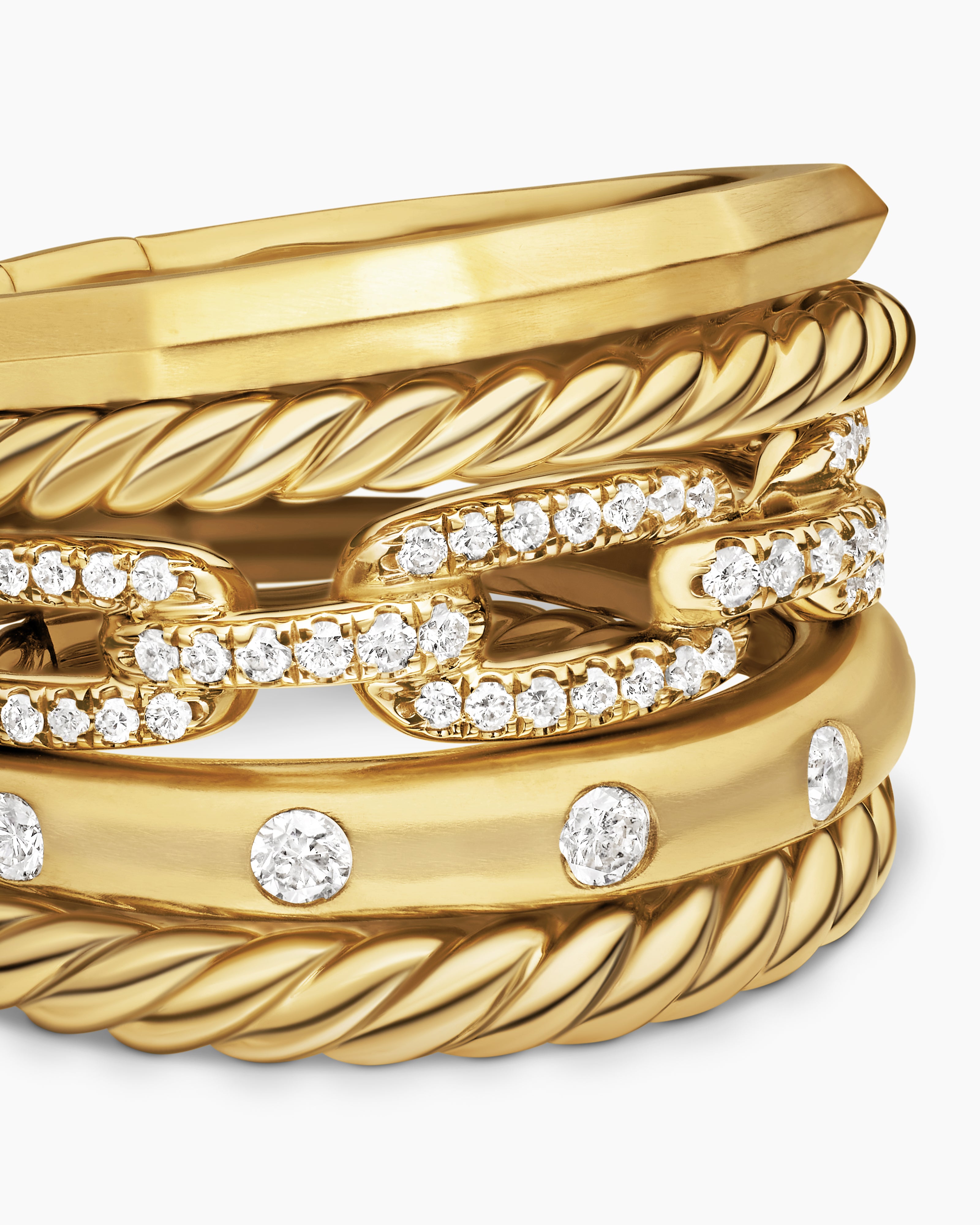 Stax Five Row Ring, alternate detail view