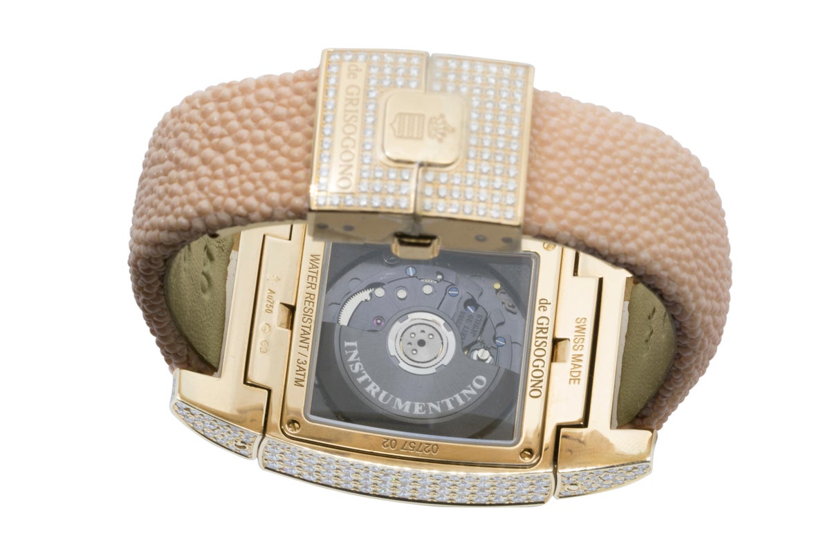 Caseback view and braided strap