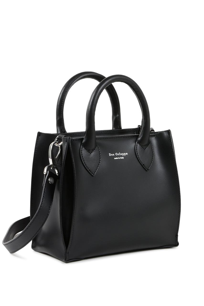 Black Mini Lucca with structured double handles