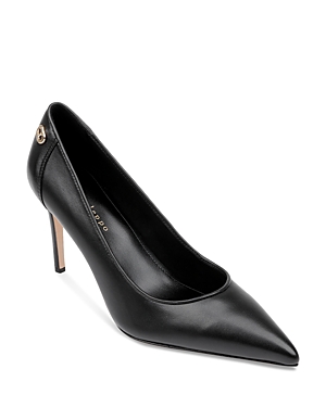 Black leather Santorini in side profile