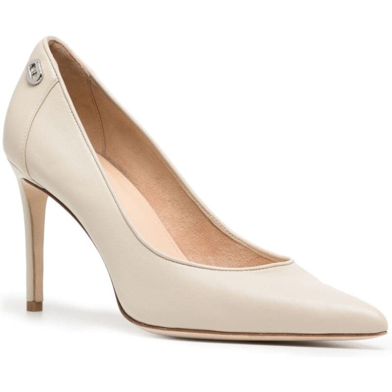 Cream leather Santorini with pointed toe