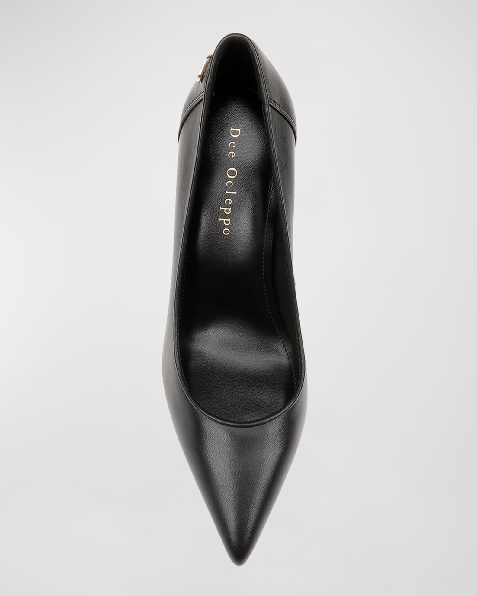Top view showing the low vamp and branded insole