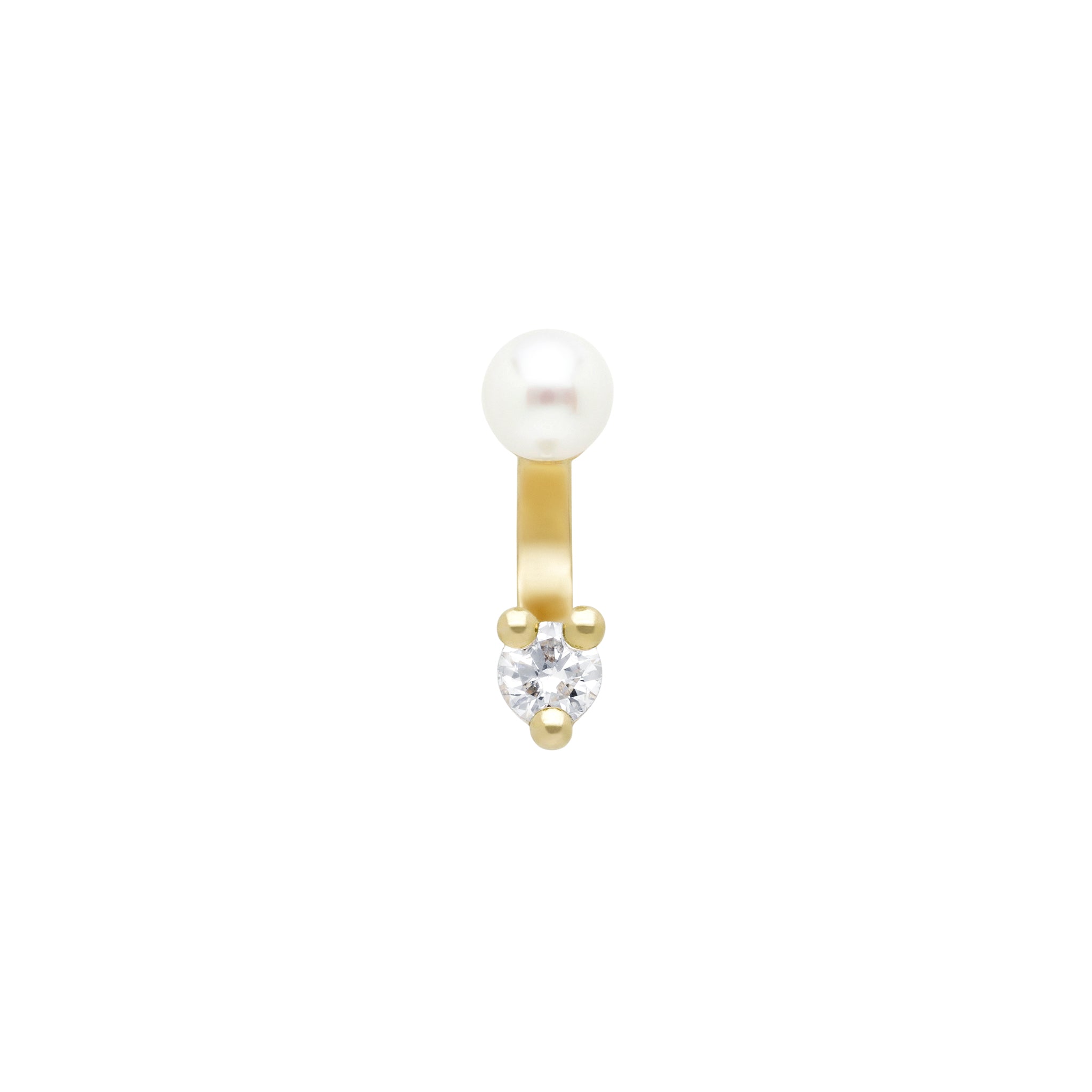 yellow-gold detail with pearl closure