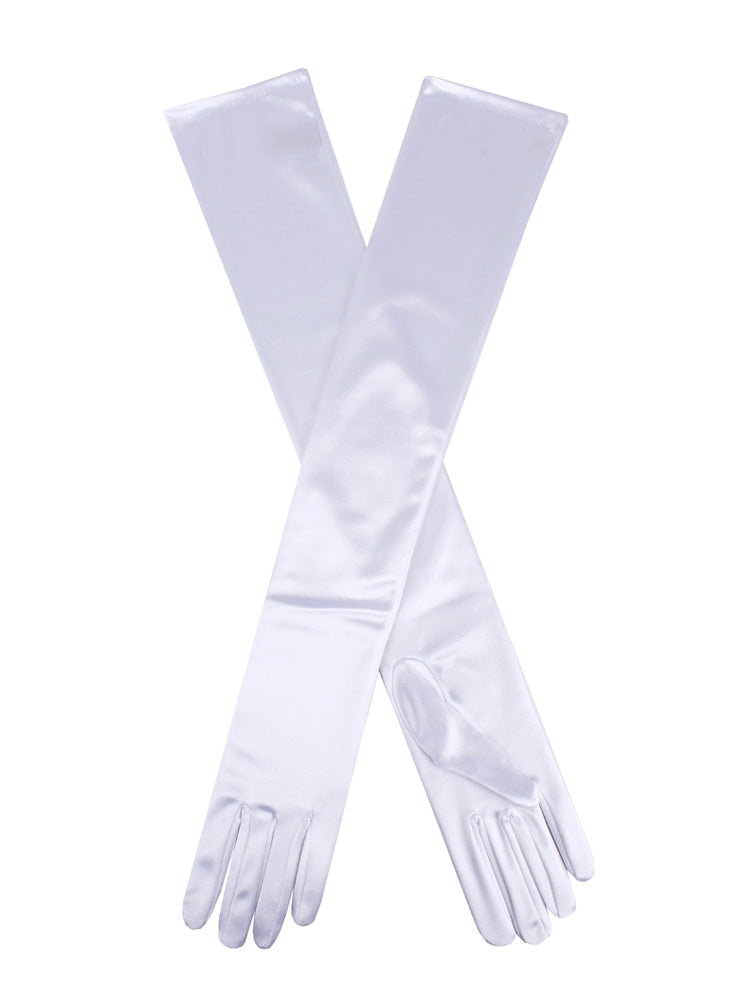 white opera satin pair