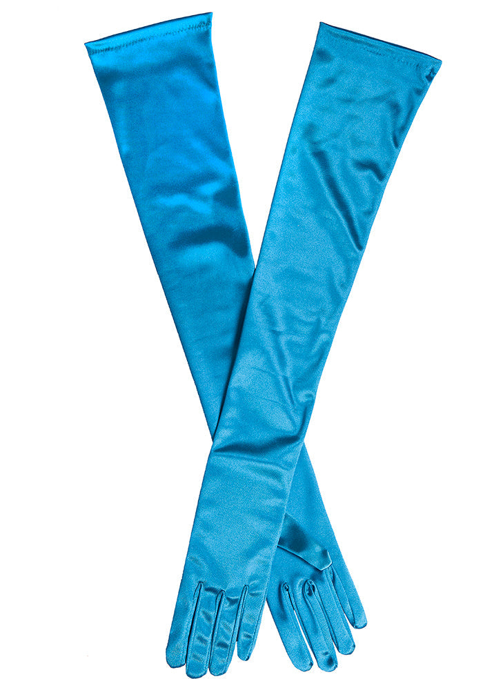 teal opera satin pair