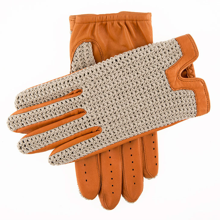 cork crochet-back glove