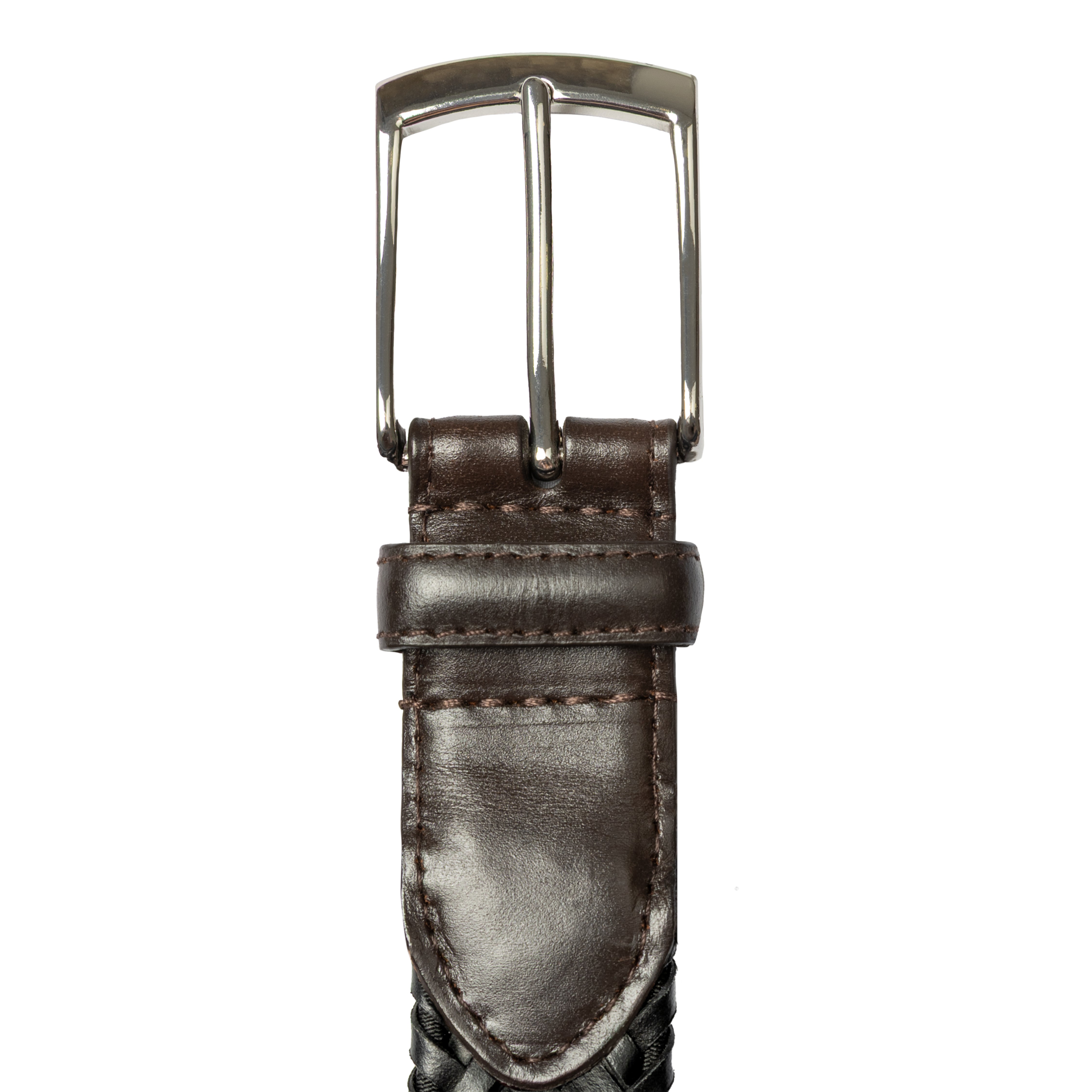 brown-black buckle closeup