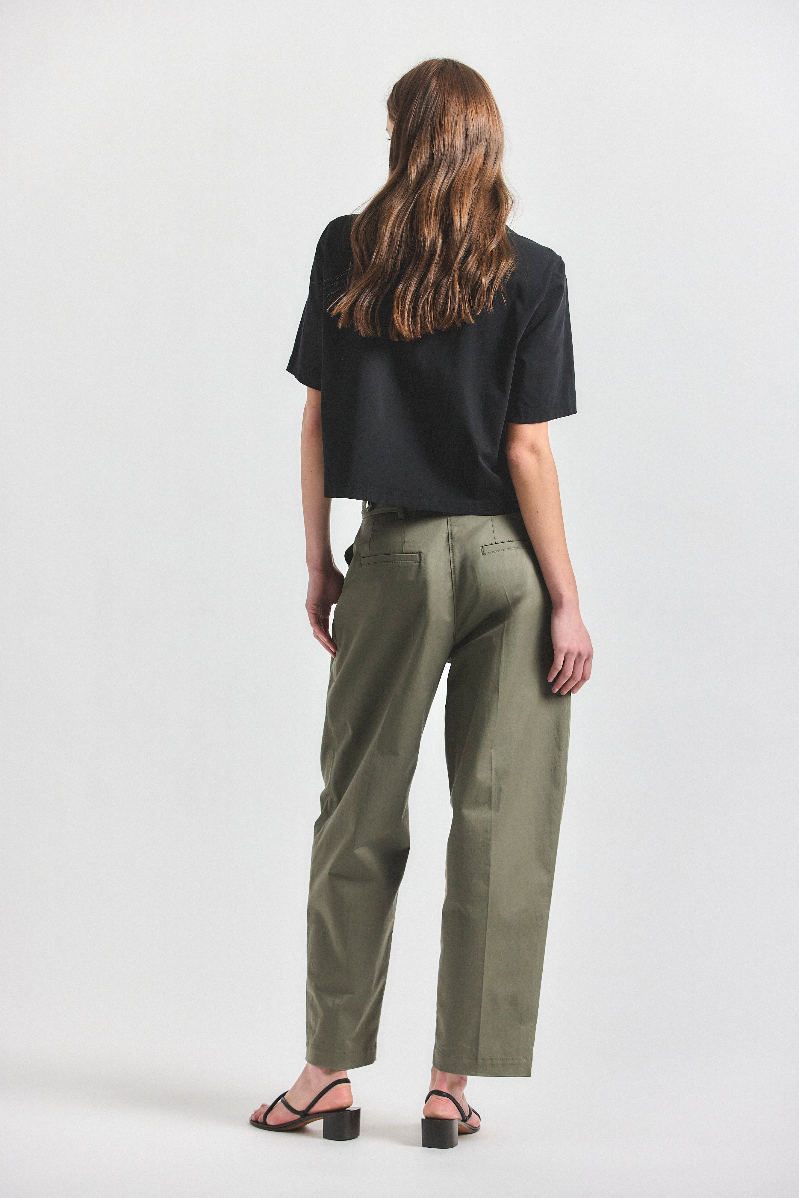 Asher Pleated Trouser, detail or reverse view