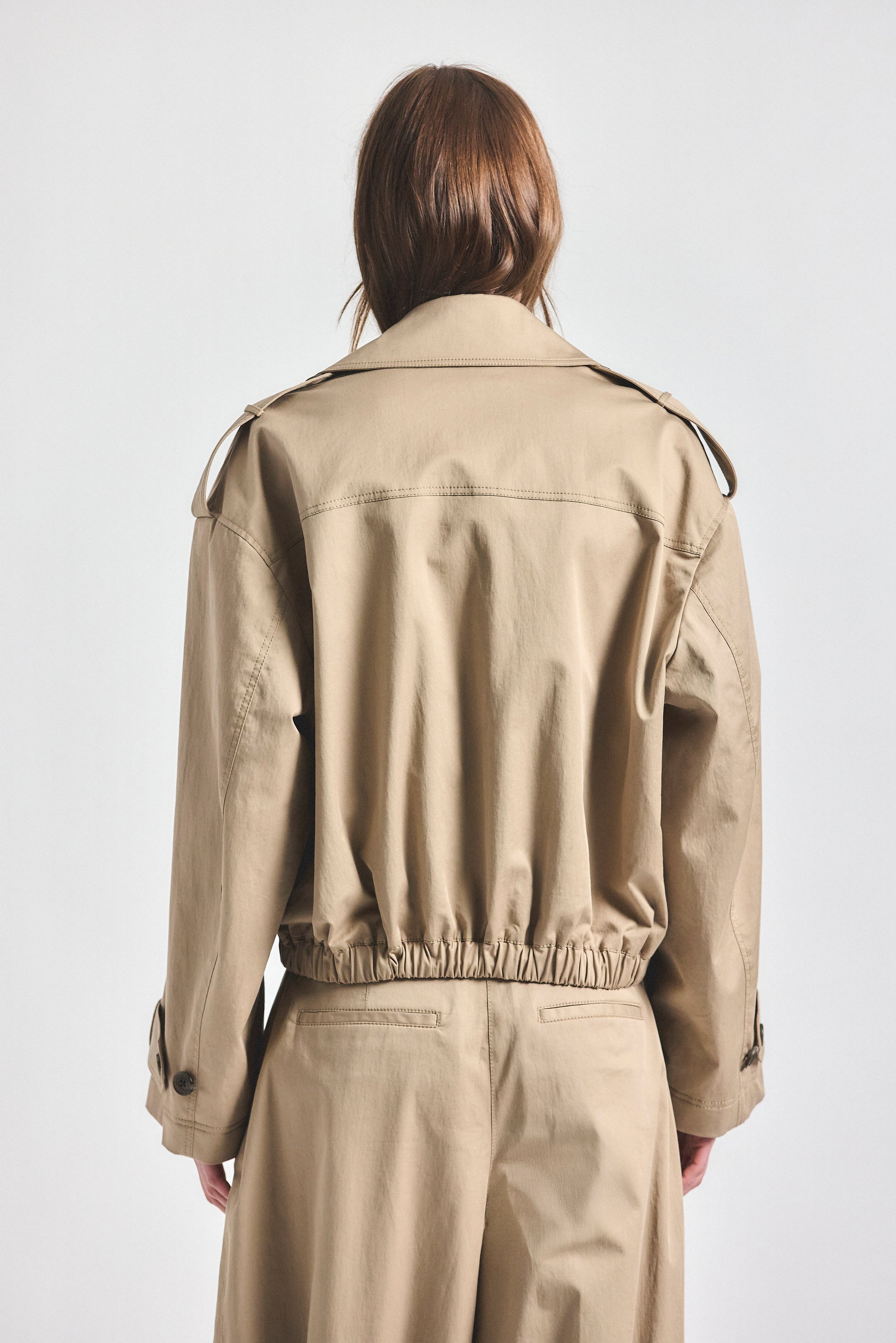 Emilio Cropped Trench Coat, alternate official angle