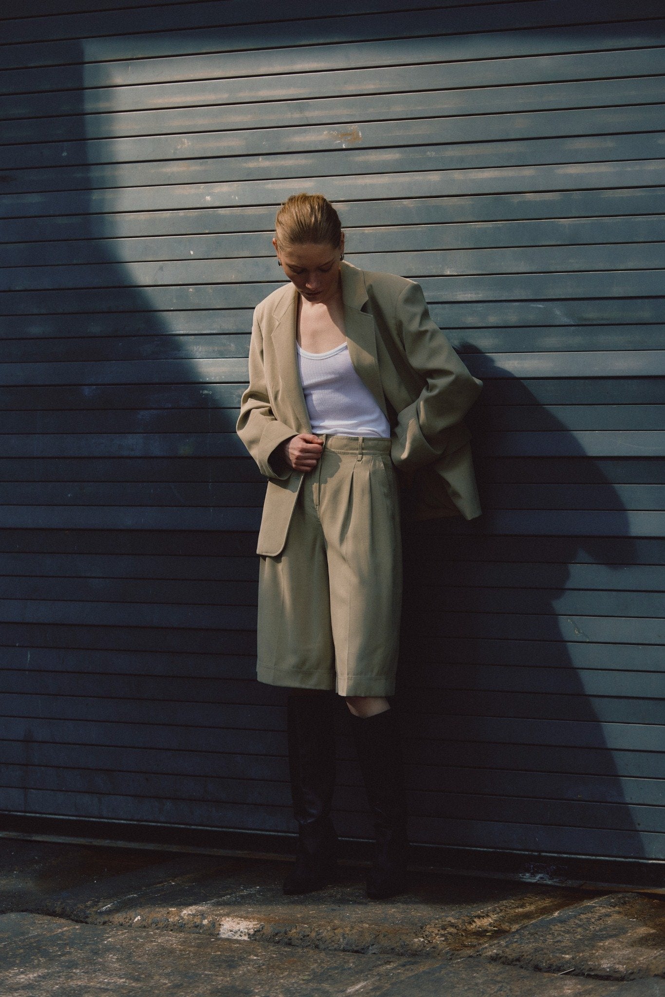 Poppy Oversized Blazer, styled on model