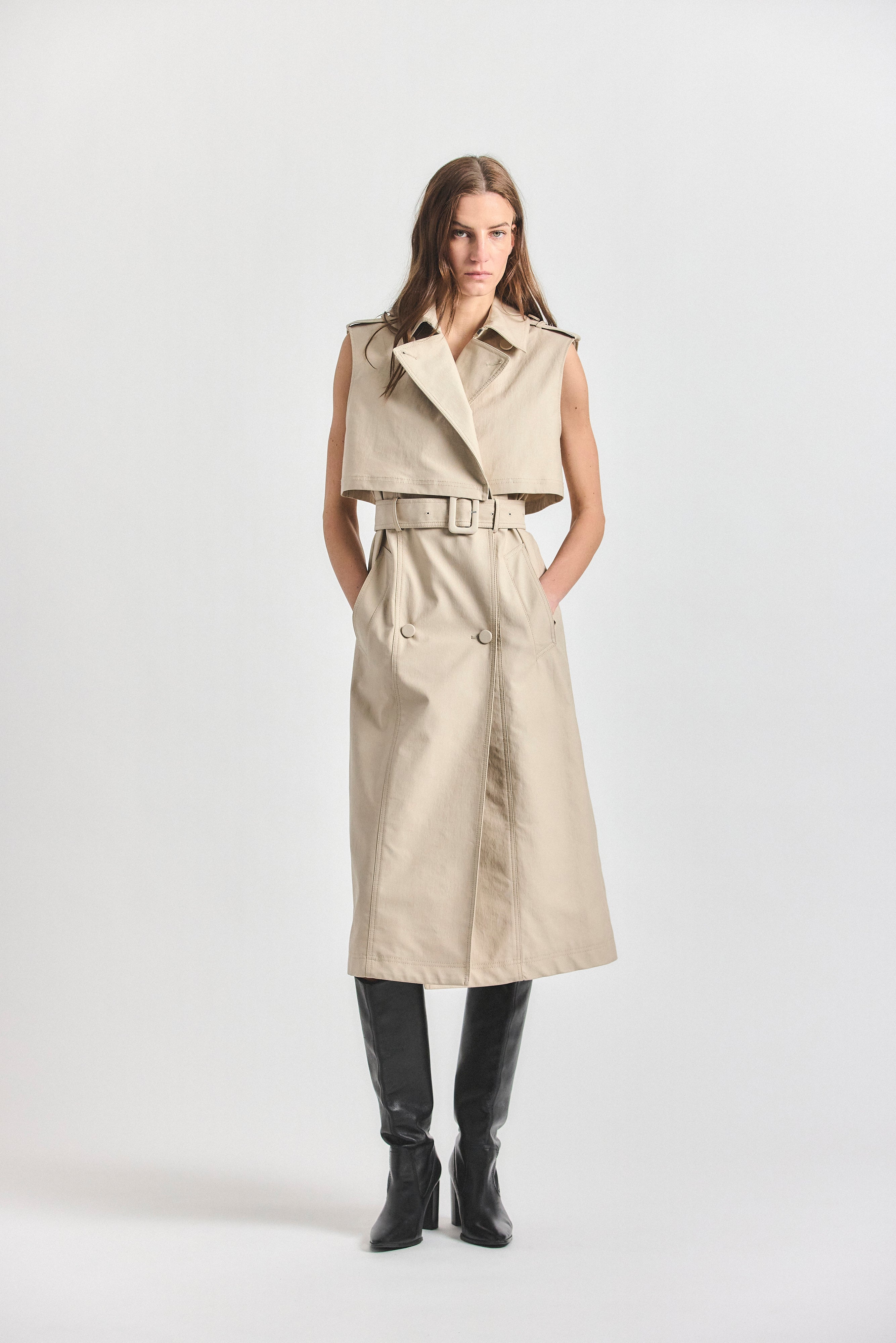 Reign Sleeveless Trench Dress