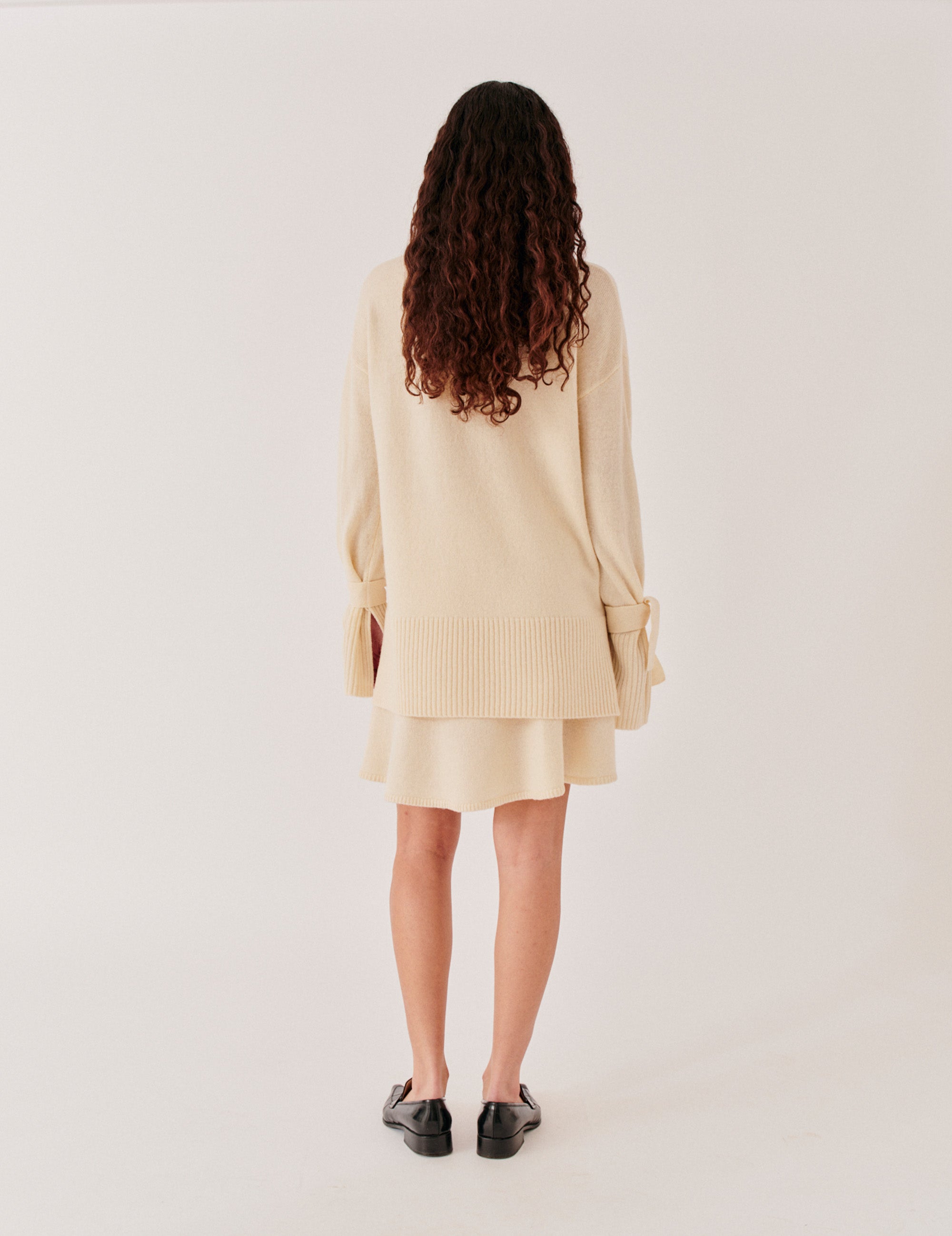 Back view of the Carmen Sleeve Knit