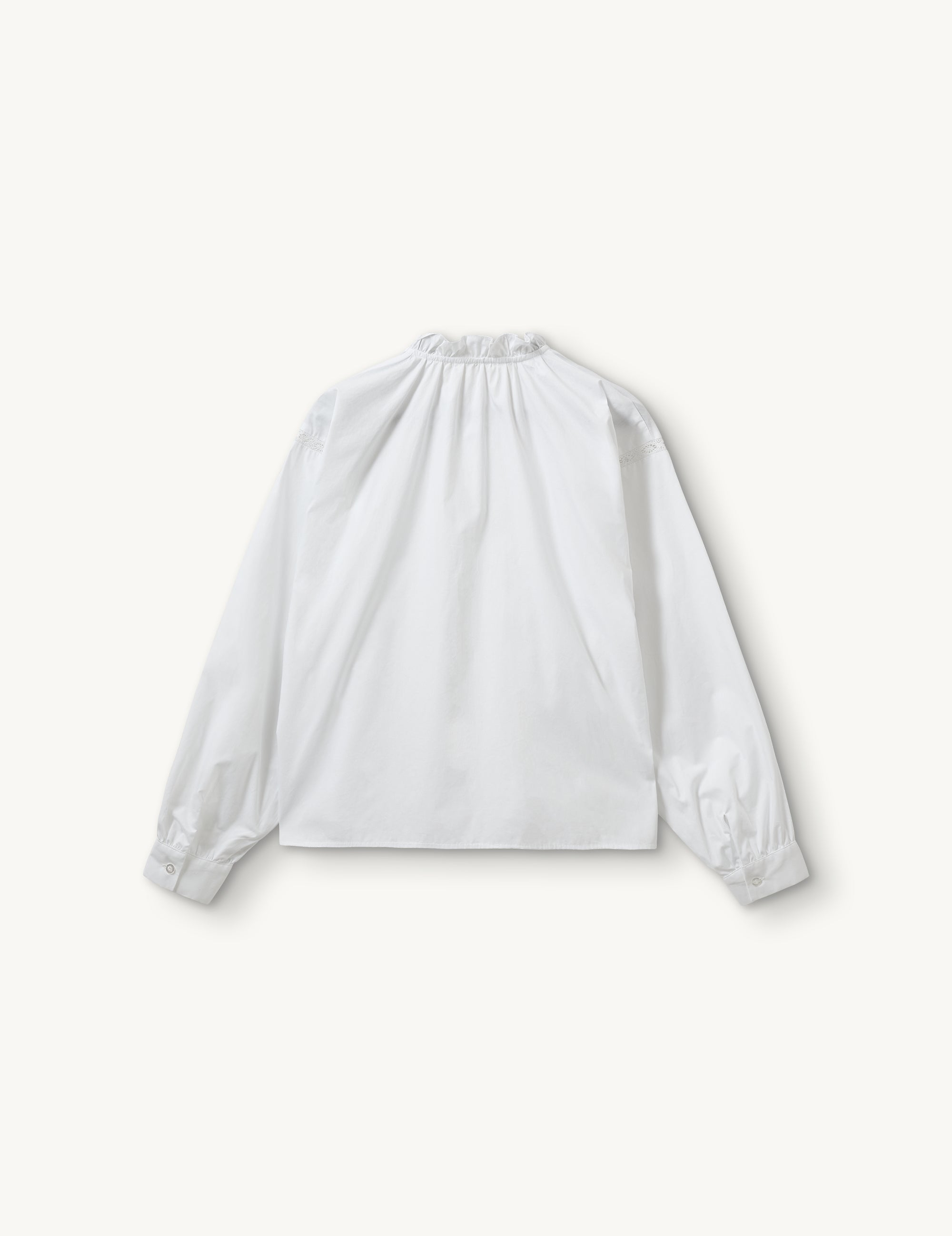 Back view of the lace shirt