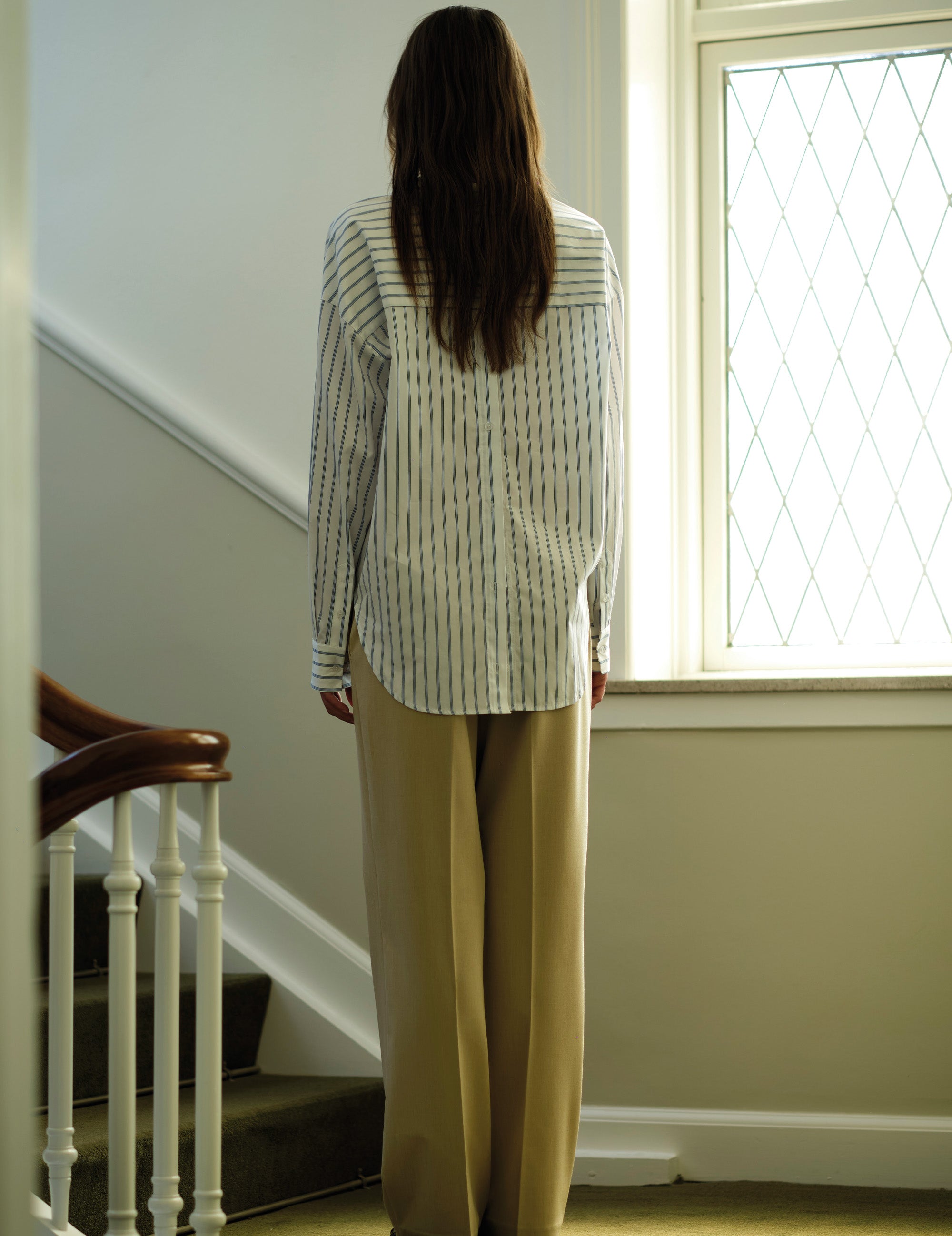 Back view of the oversized shirt