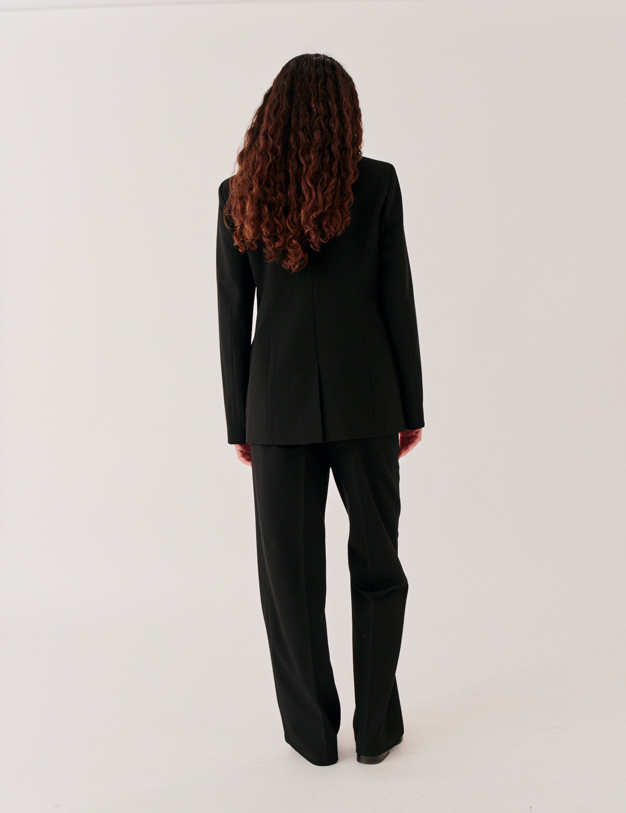 Back view of the black Scott Blazer