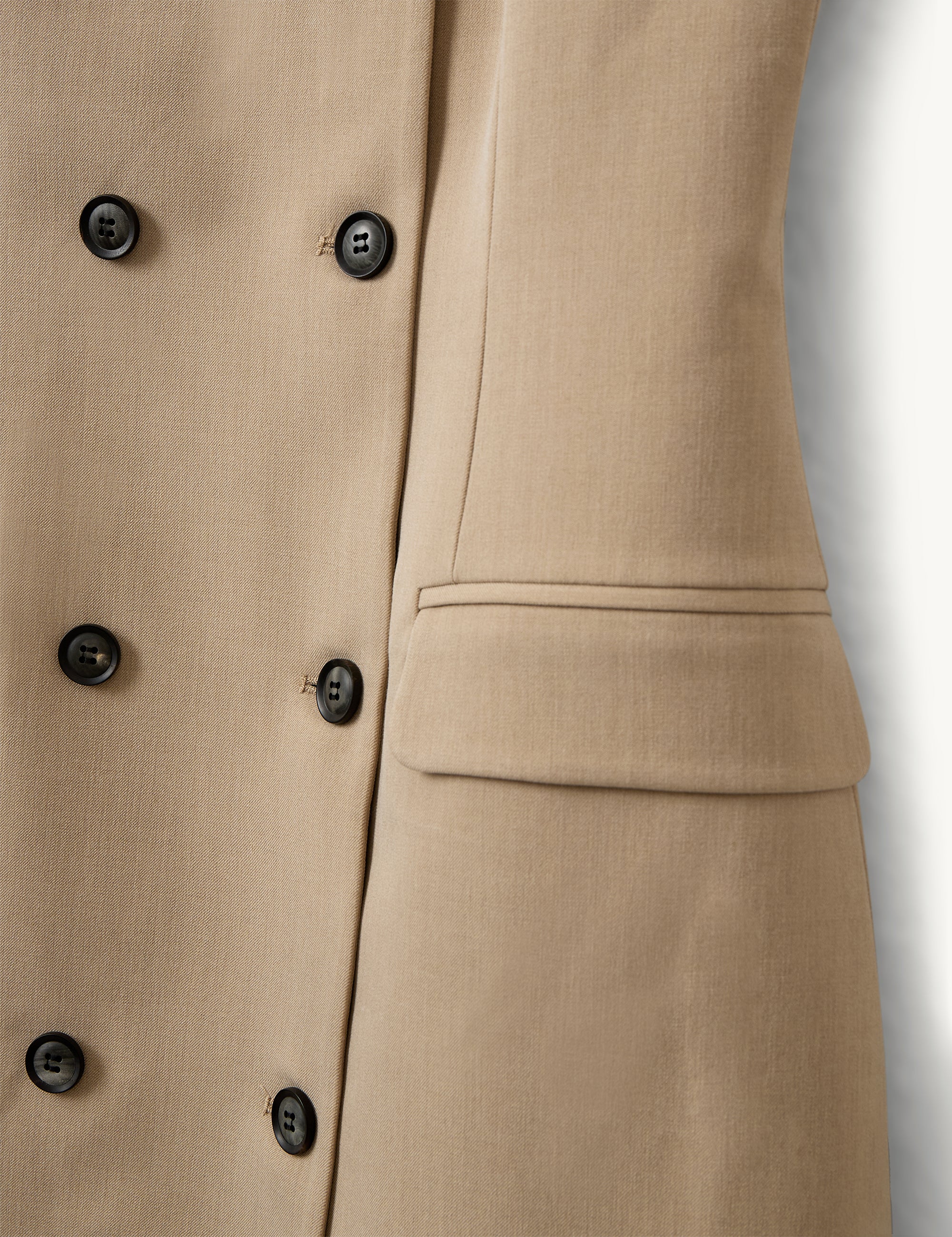 Double-breasted pocket detail