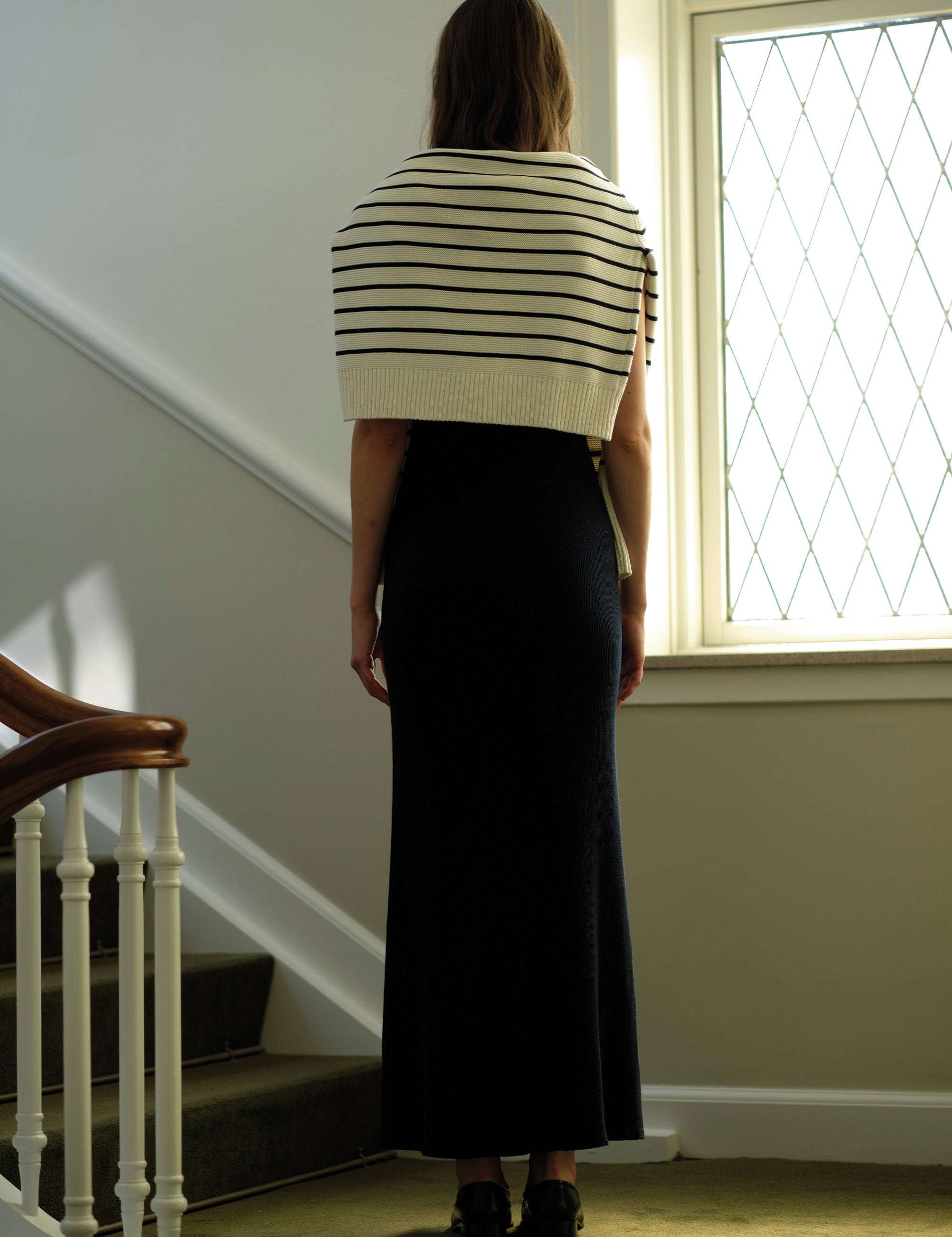 Back view of the Taliana Rib Gown