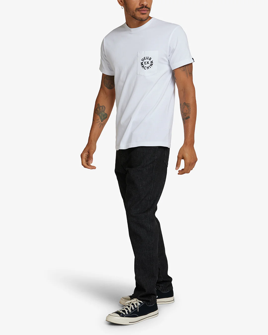 Side view showing regular tee drape