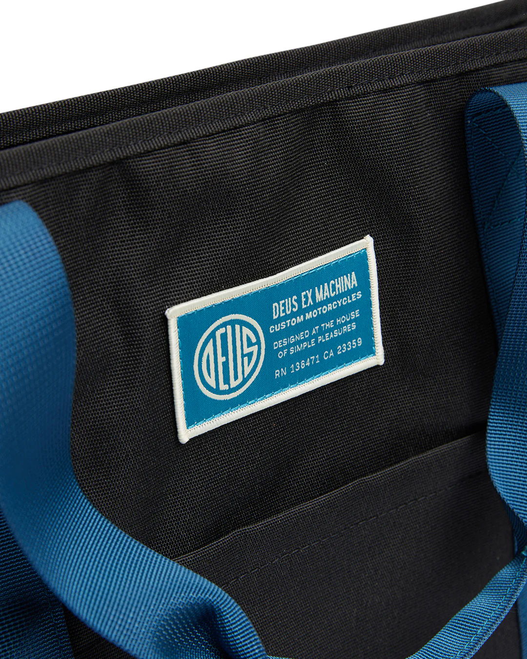 Flat view showing tote proportions
