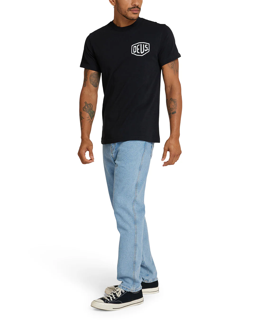 Side profile showing the regular tee fit