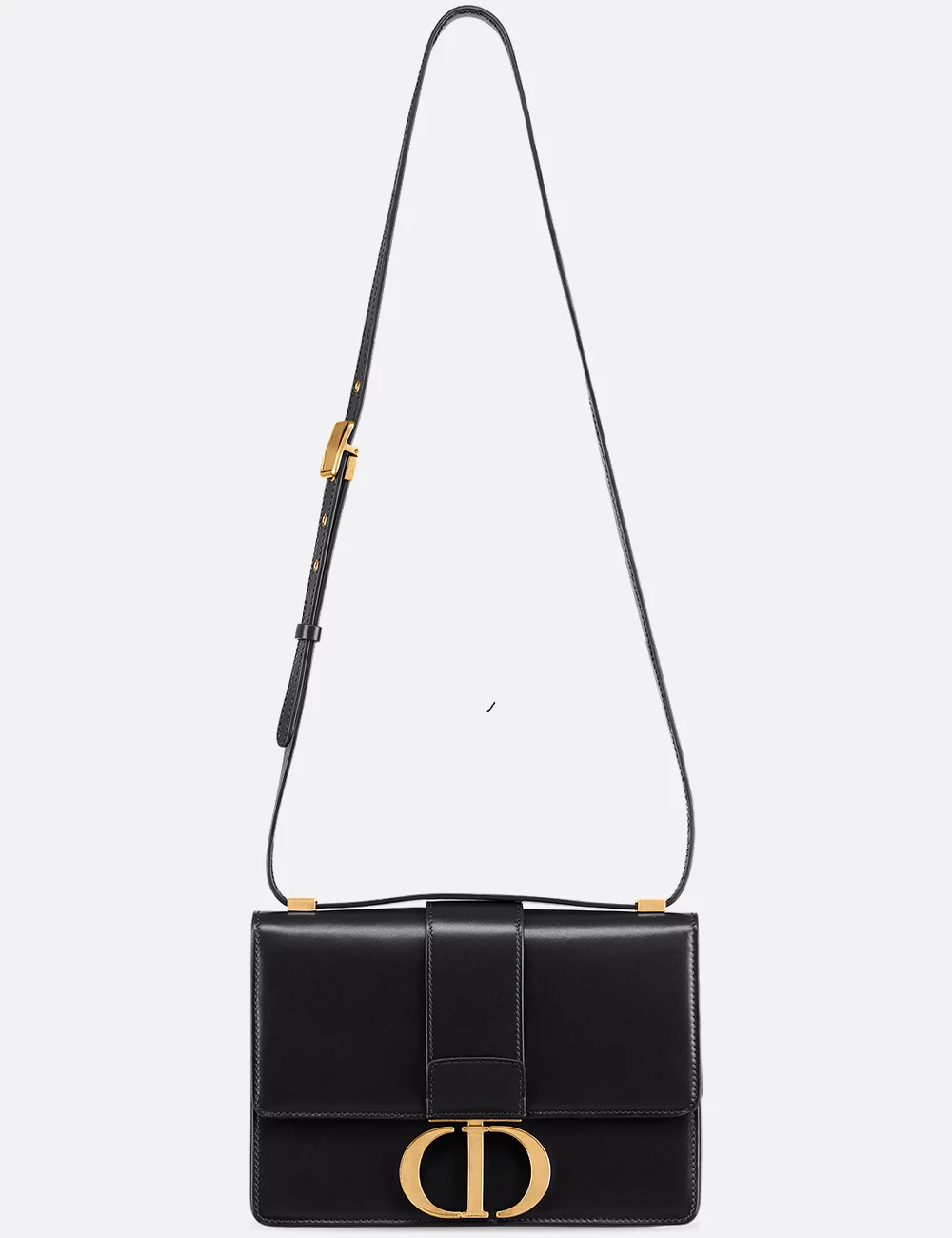 Shown long on the adjustable shoulder strap
