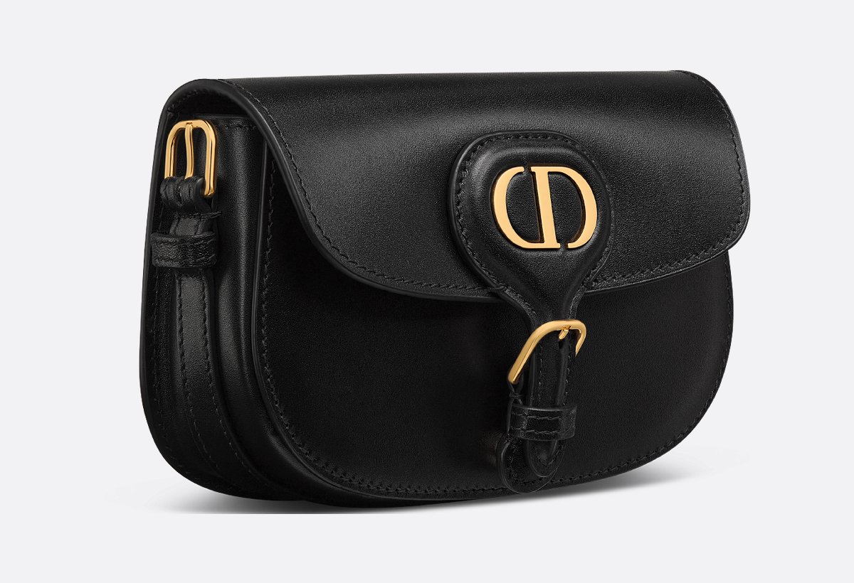 Black box calfskin, three-quarter view