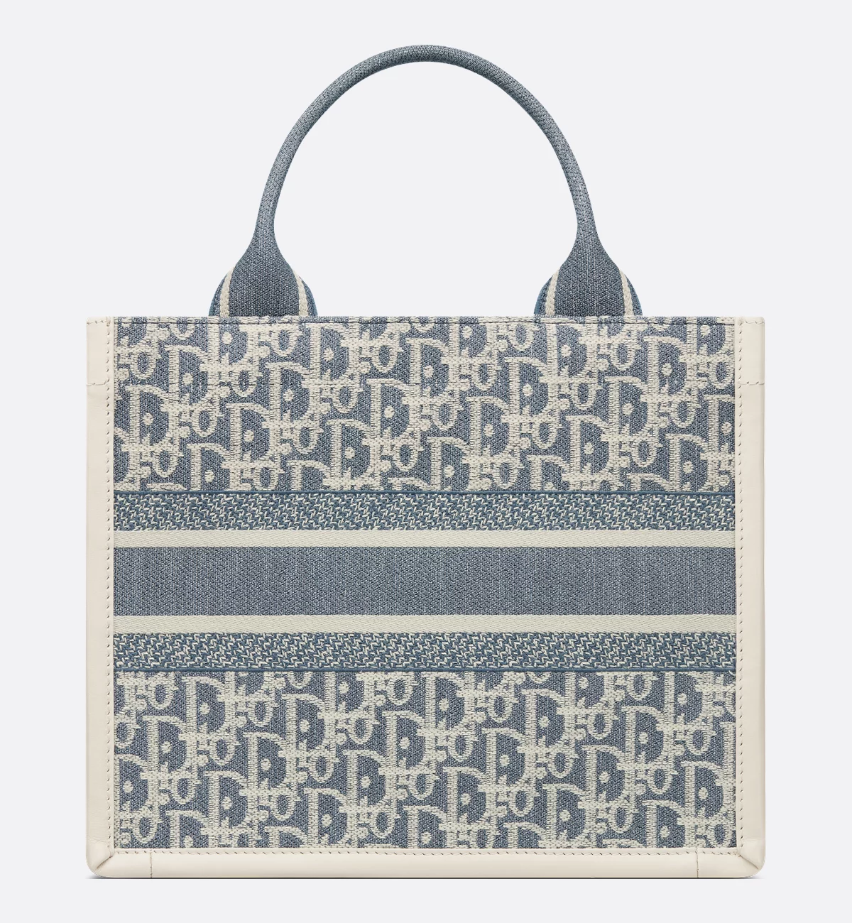 Blue Oblique embroidery with the central woven band