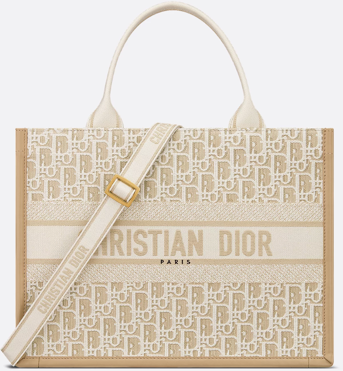 Natural Oblique with embroidered signature and matching strap