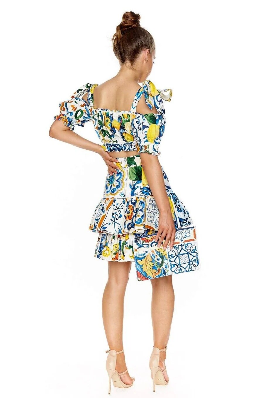 Maiolica Print Dress