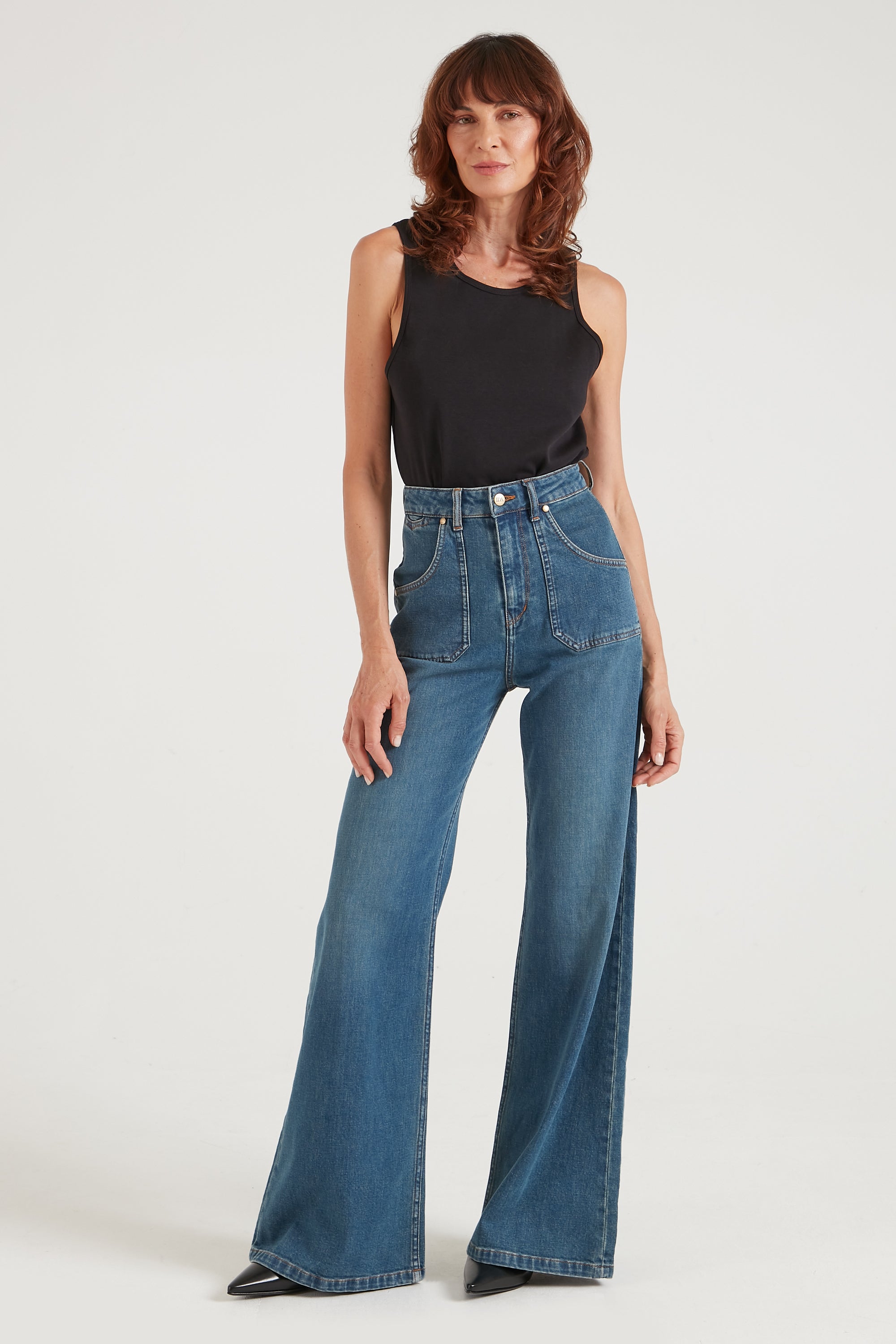 Emilia The Patch Pocket Super Wide Leg Flare